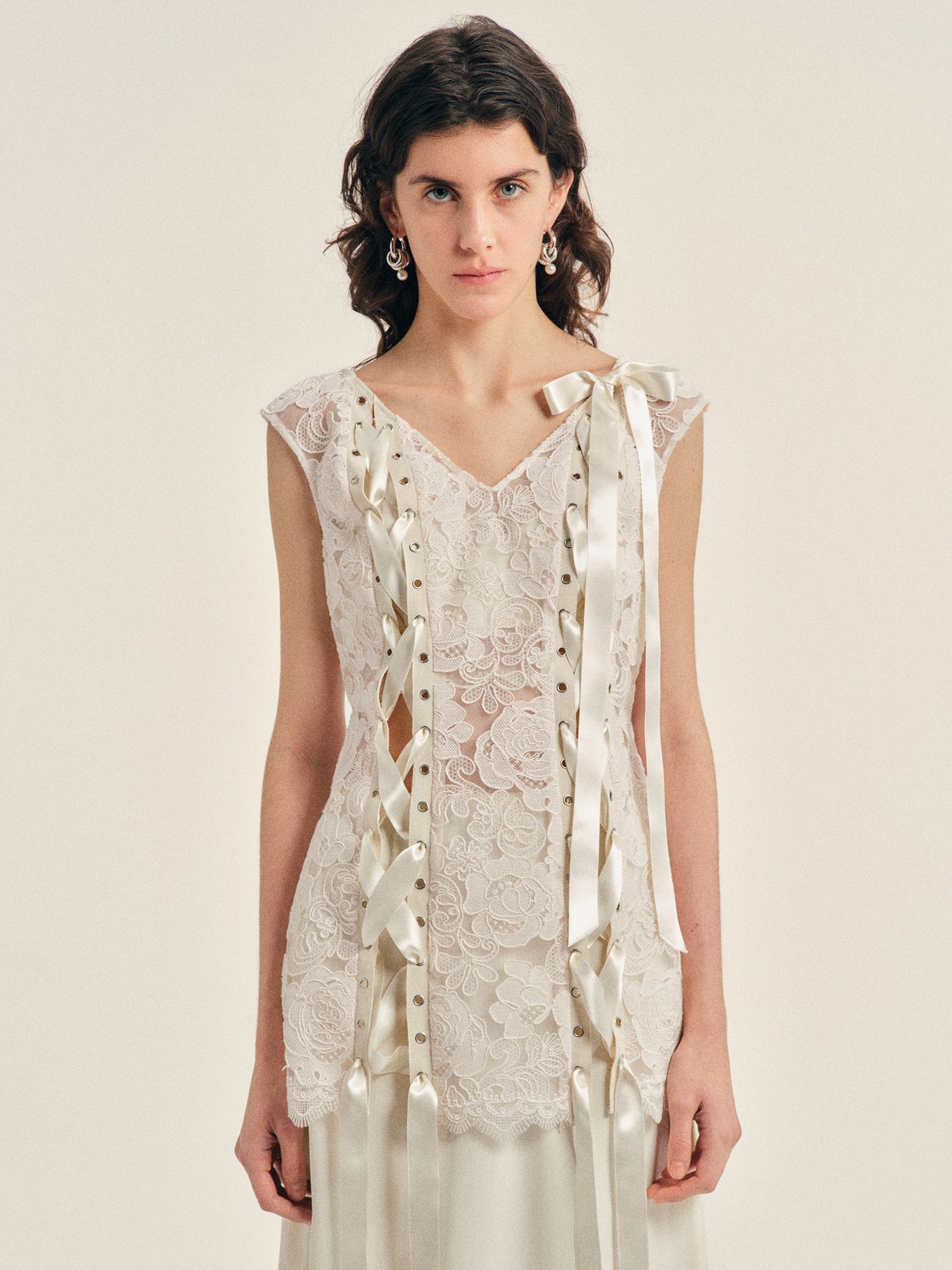 Unraveling Ribbon Portrait Top