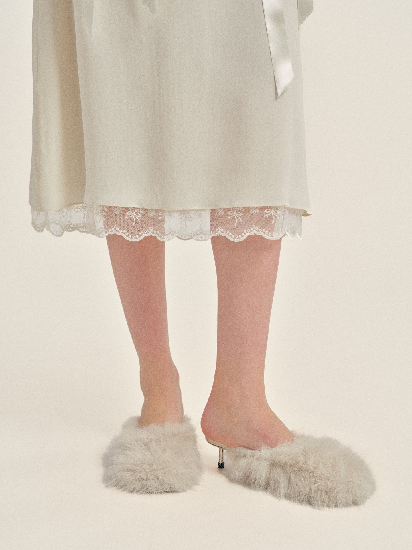 Faux Fur Mule Heel