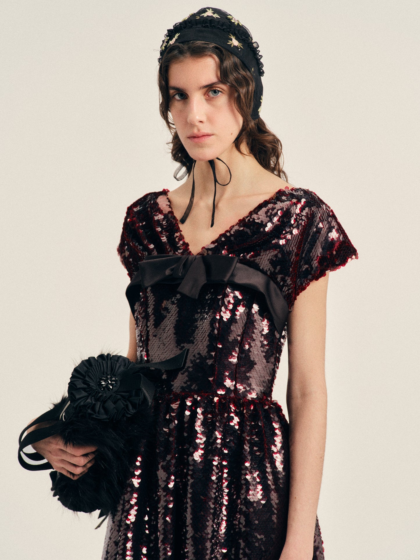 Gathered Sleeve Flare Dress