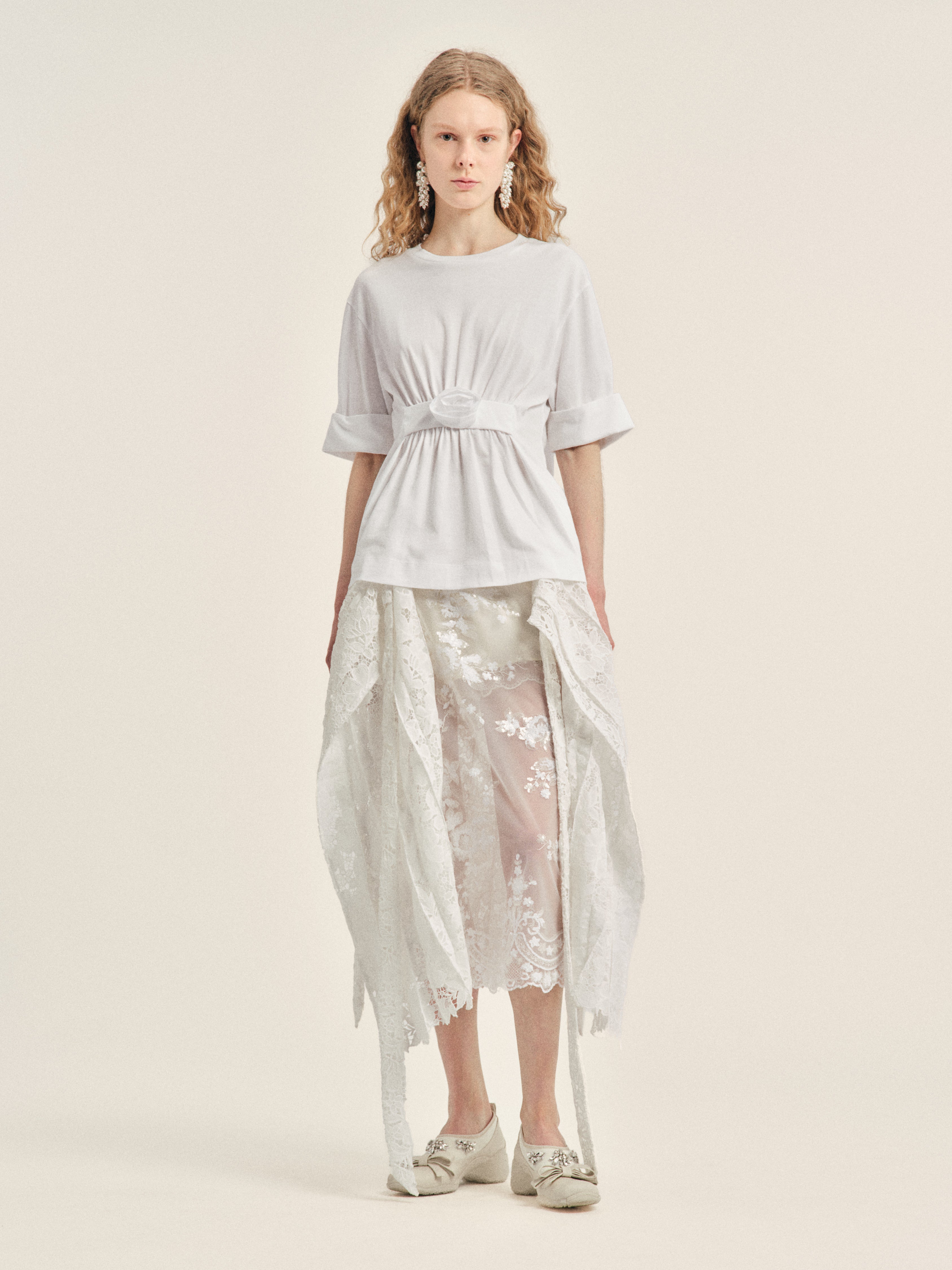 Gathered Rose Wire Sleeve Boy T-Shirt – Simone Rocha US