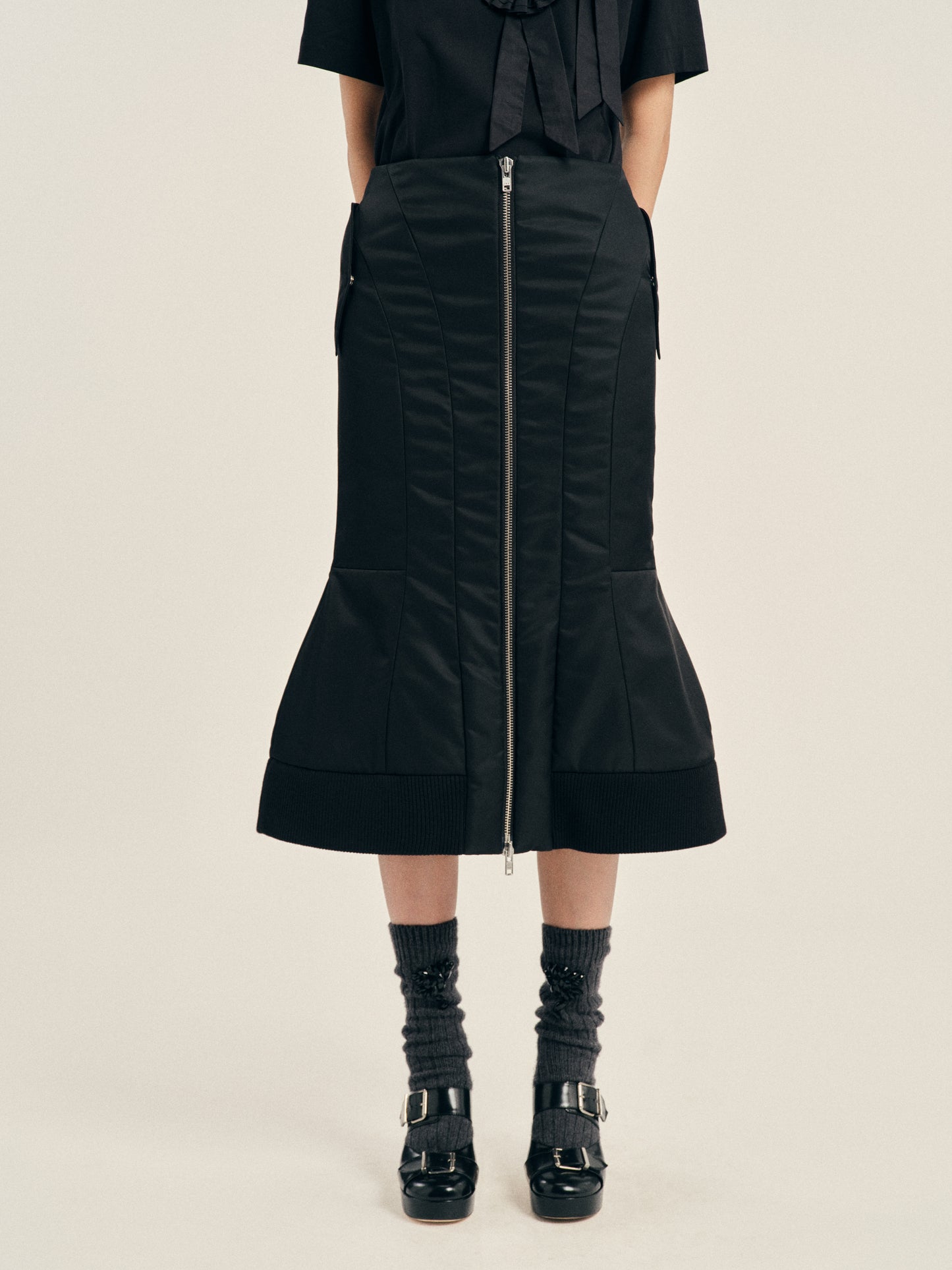 Padded Sculpt Bomber Skirt