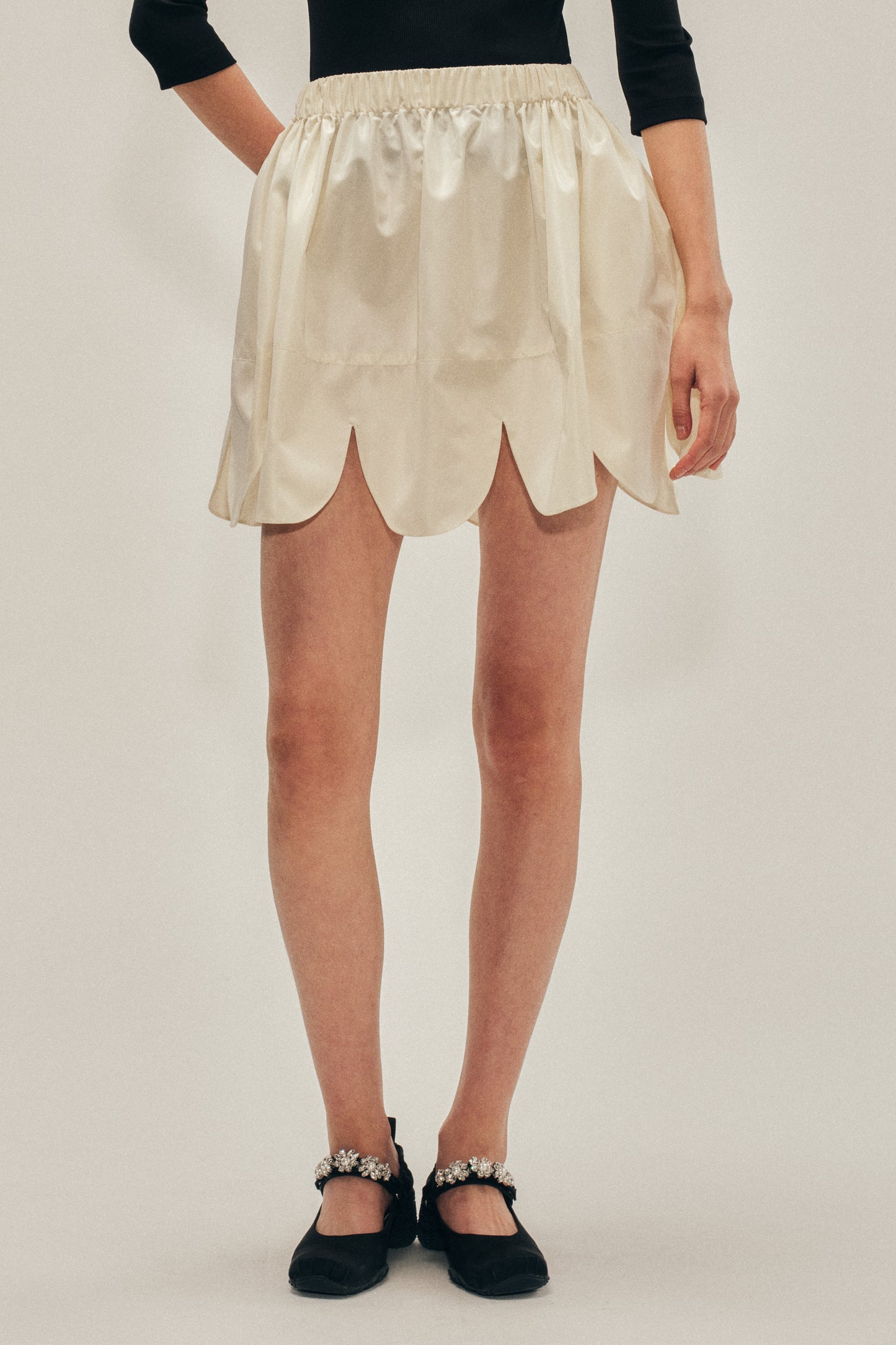 Petal Hem Mini Skirt