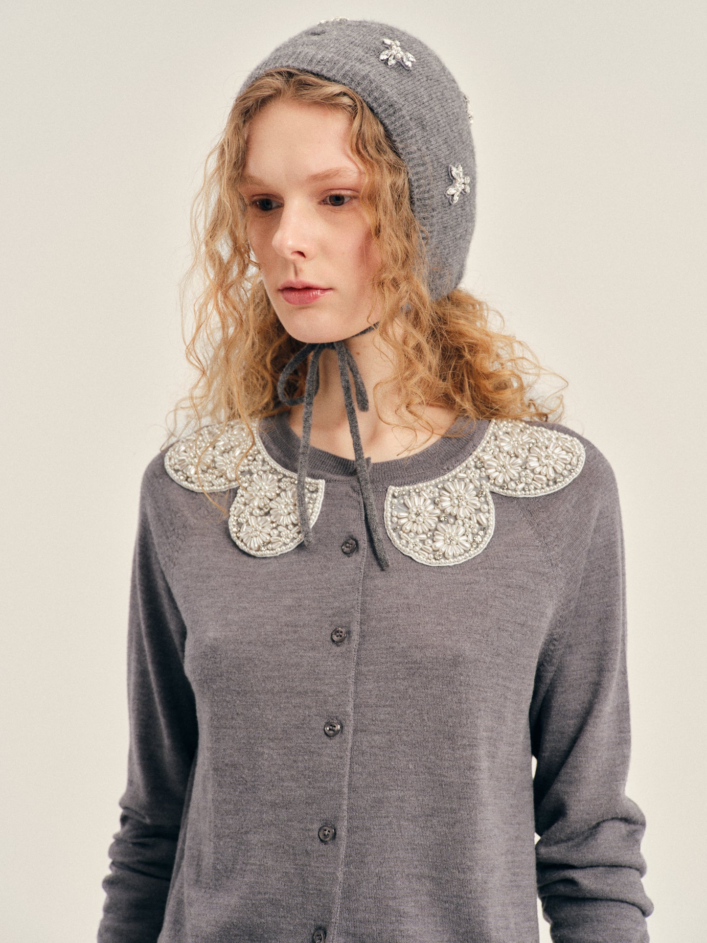 Turbo Embellished Cashmere Bonnet