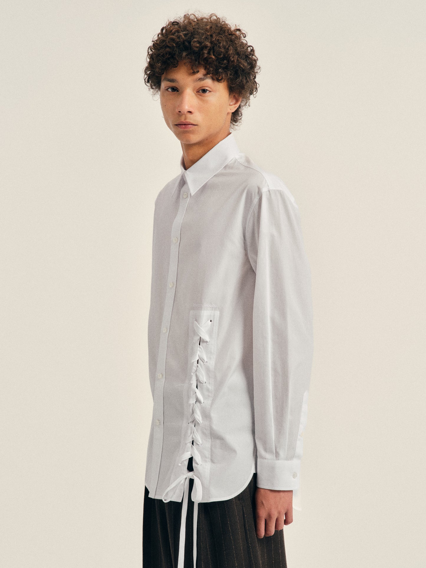 Lace Up Hem Easy Shirt