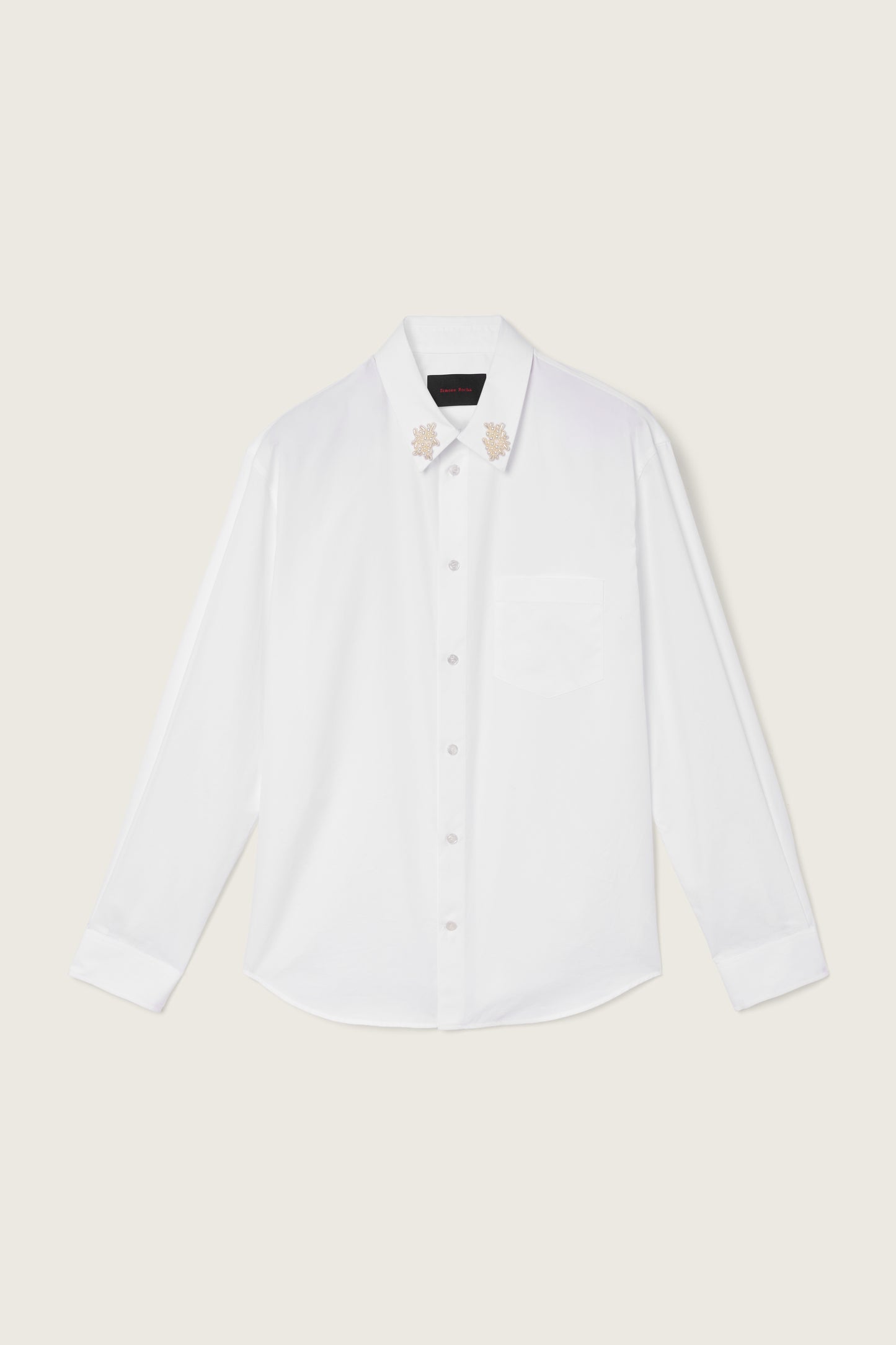 Beaded Flower Cluster Classic Shirt