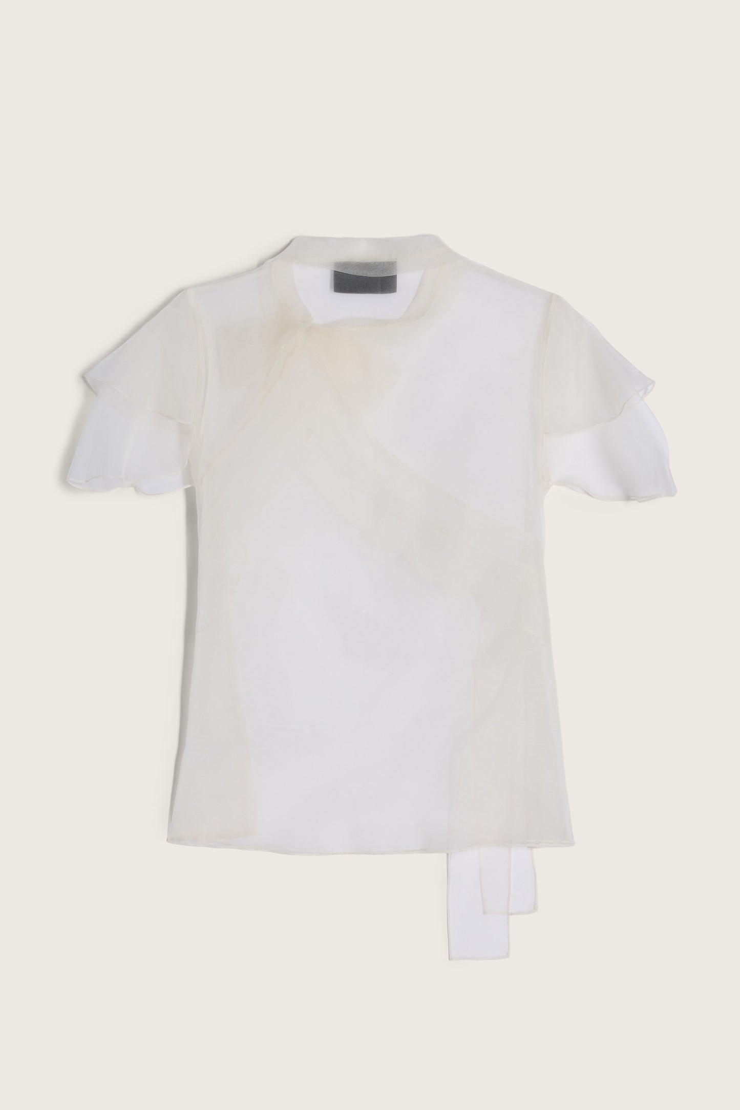 Sheer Petal Bow Sash Top