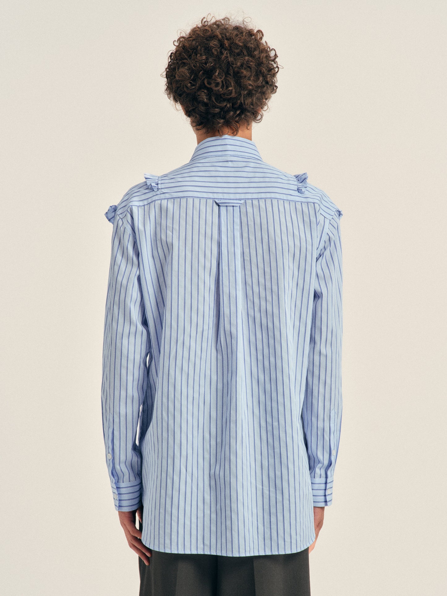 Double Ruffle Slash Easy Shirt