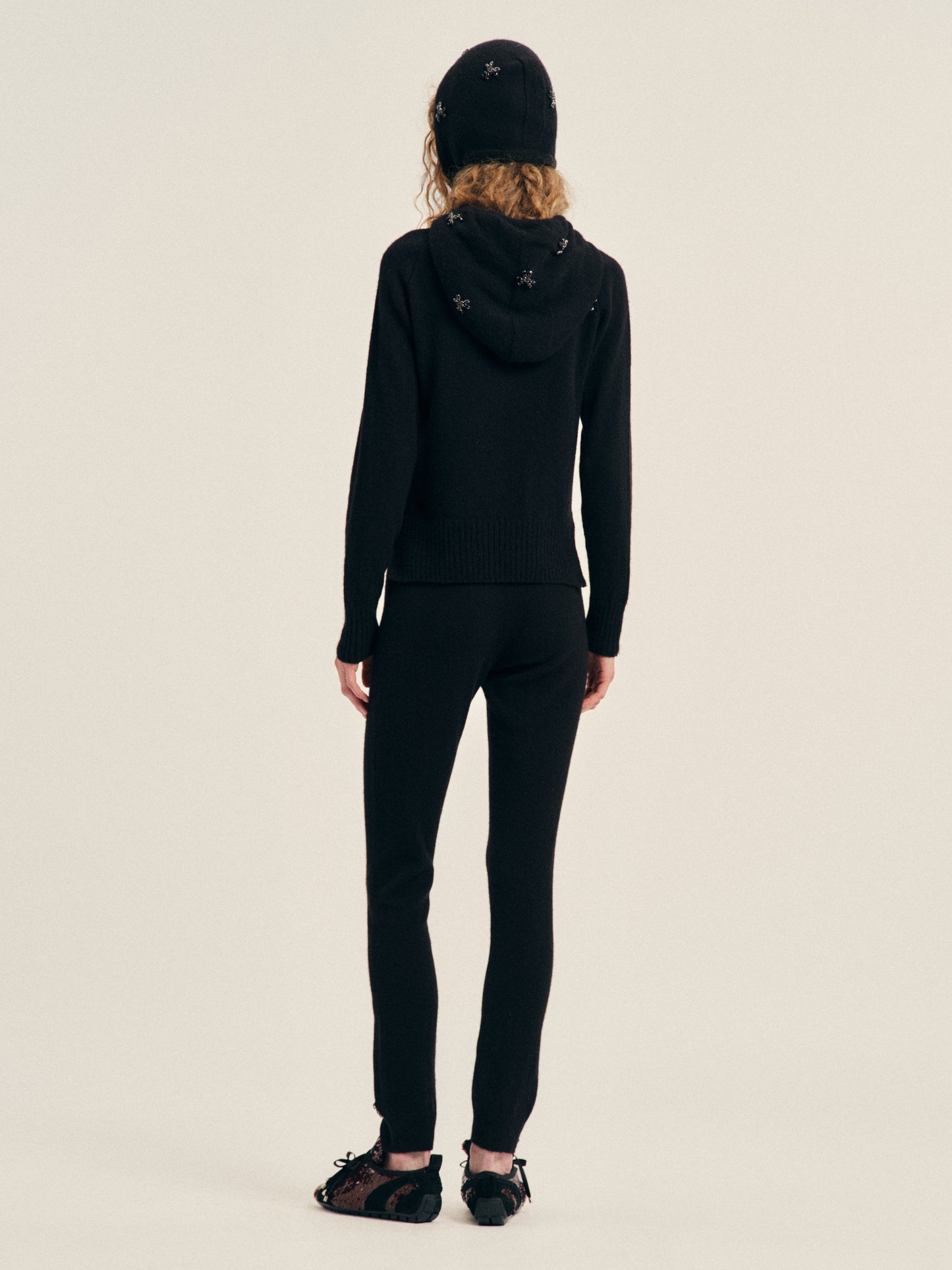 Turbo Embellished Relaxed Cashmere Hoodie