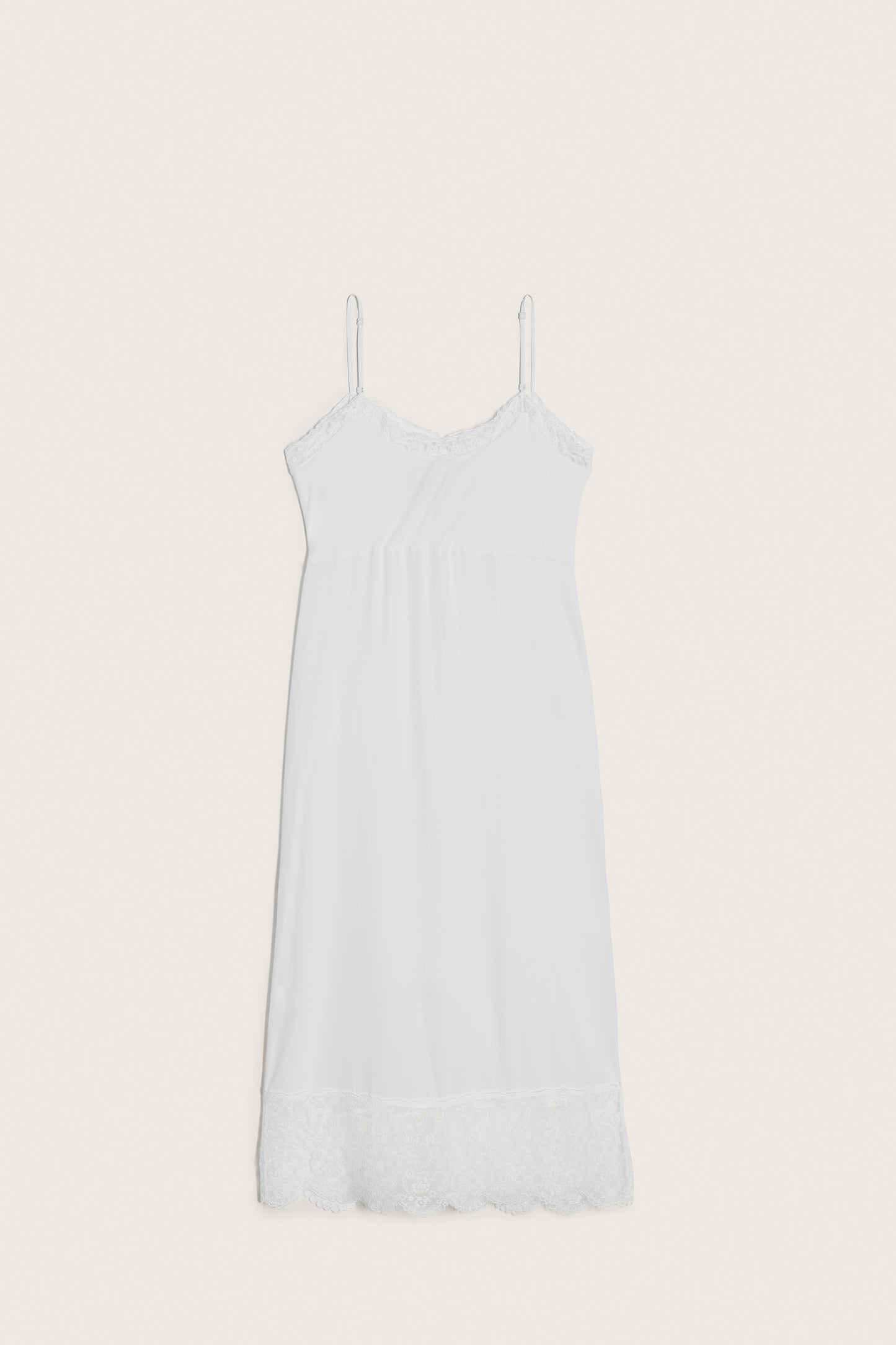 Deep Lace Trim Slip Dress