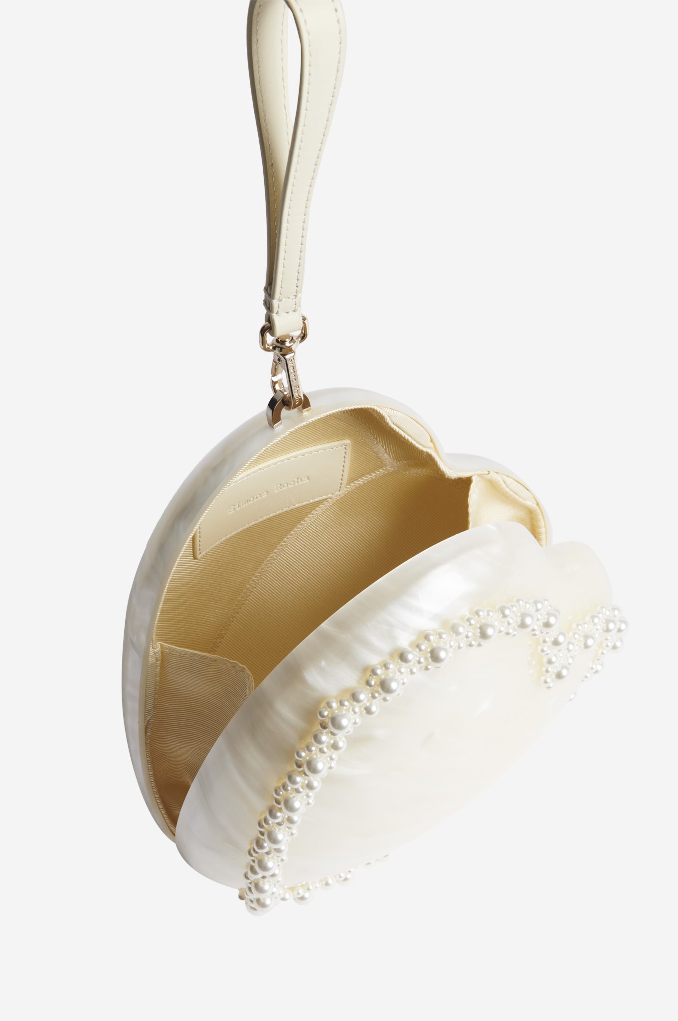 Embellished Heart Bag With Pearl Crossbody