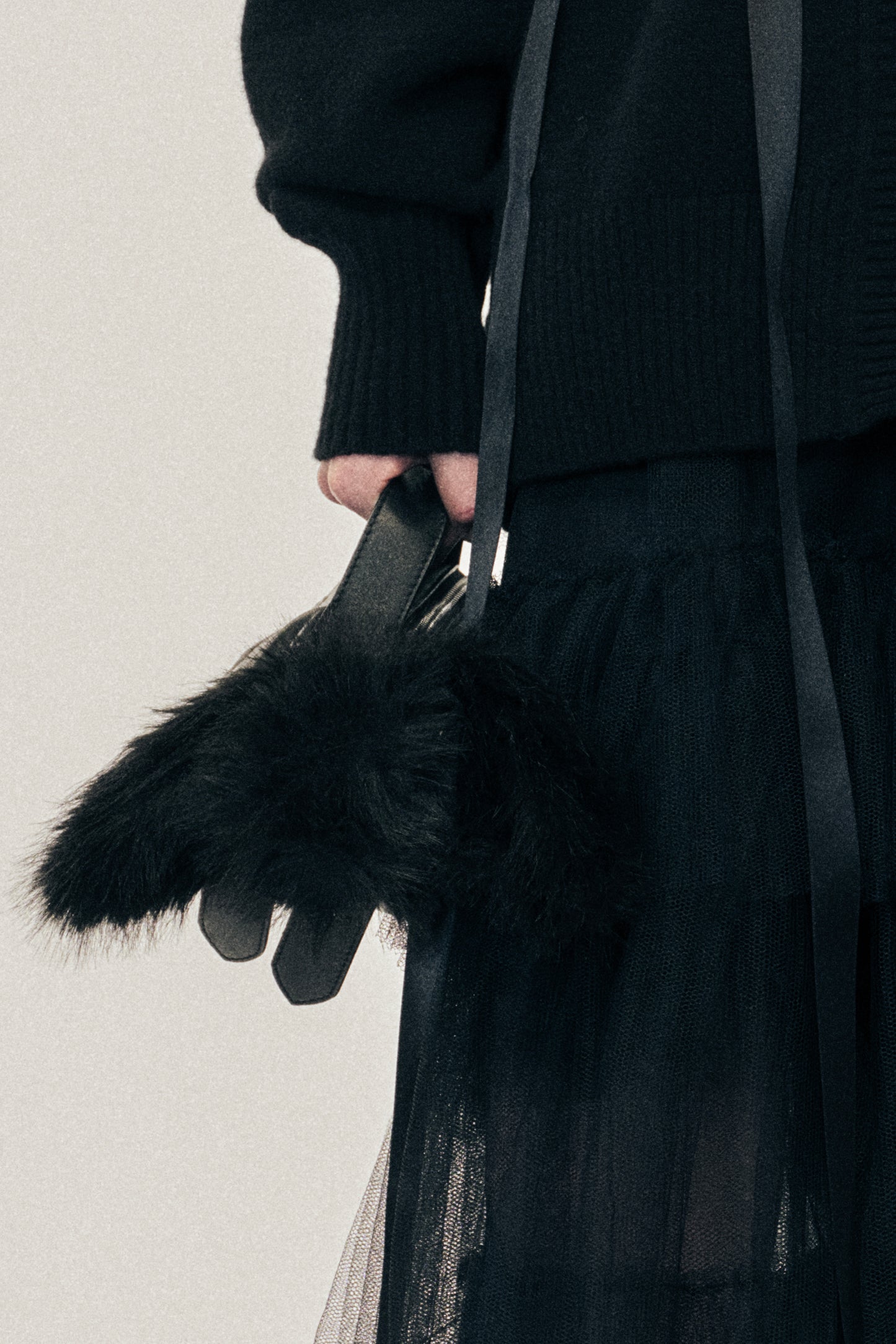 Faux Fur Hare Coin Purse Bag Charm