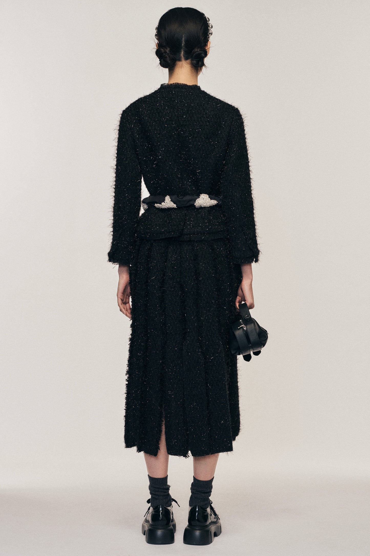 Multi Slit Fray Skirt