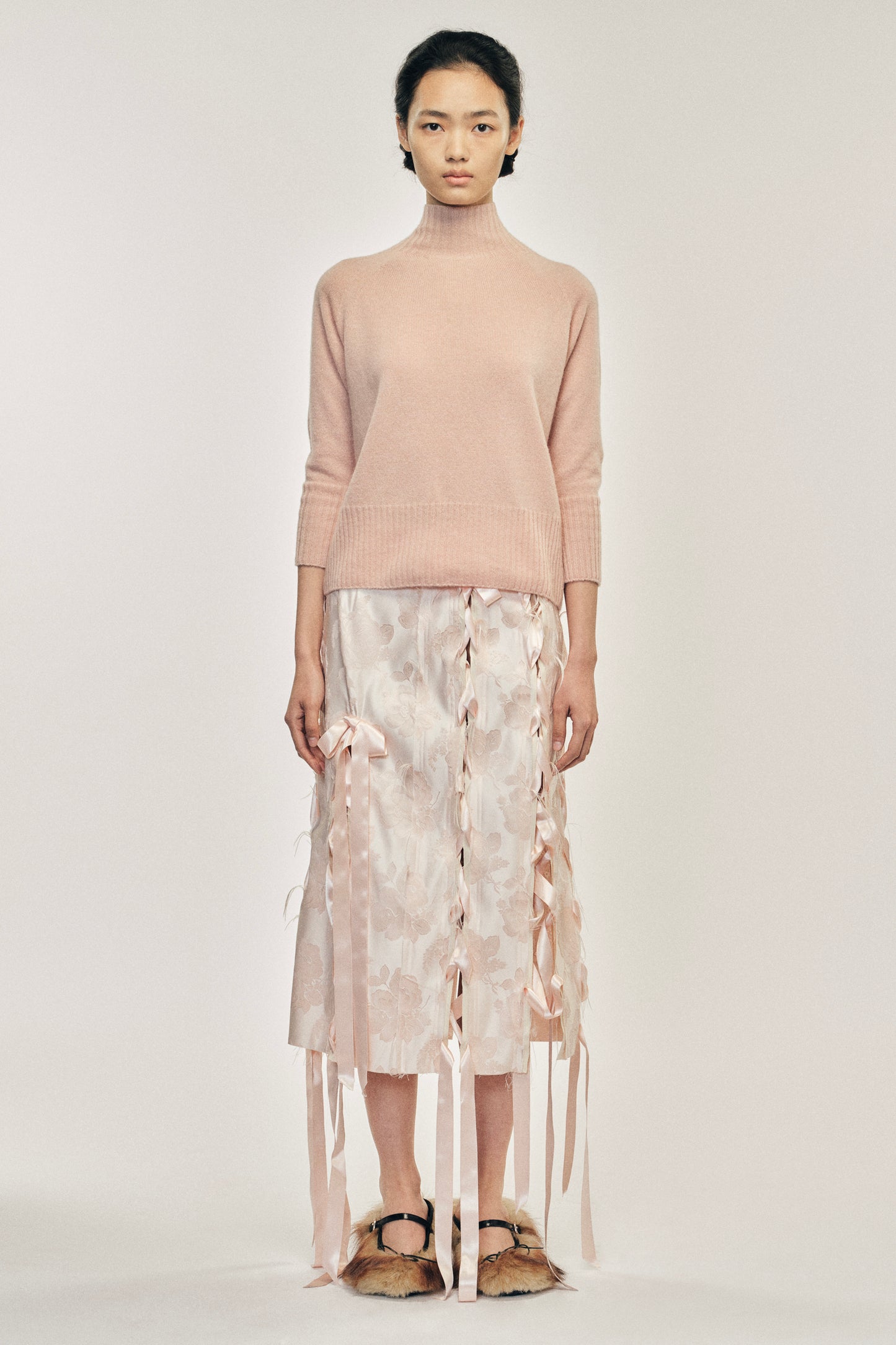 Unraveling Ribbon Brocade Skirt