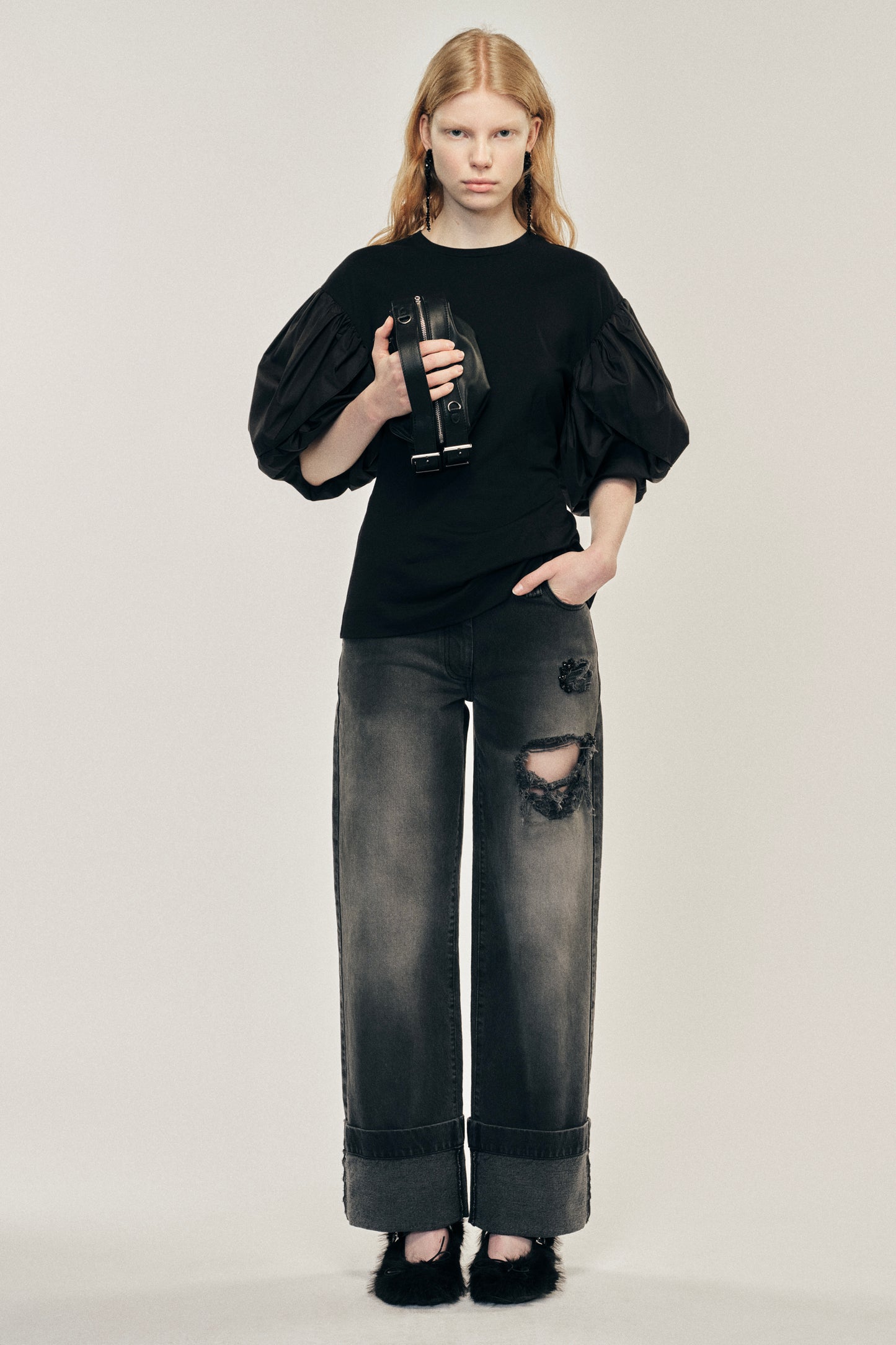 Embellished Straight Leg Jeans