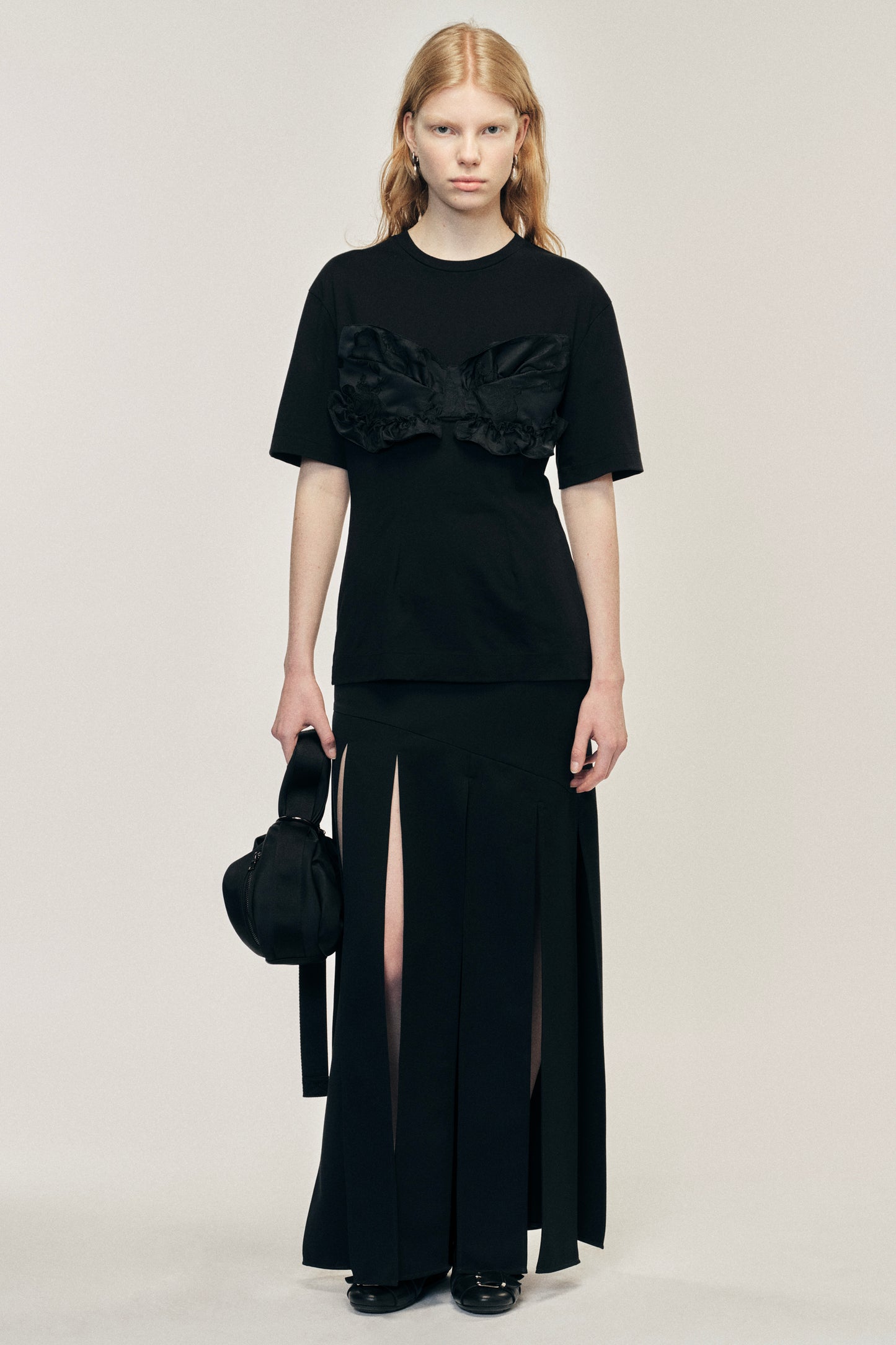 Patchwork Frill Bust Detail T-Shirt