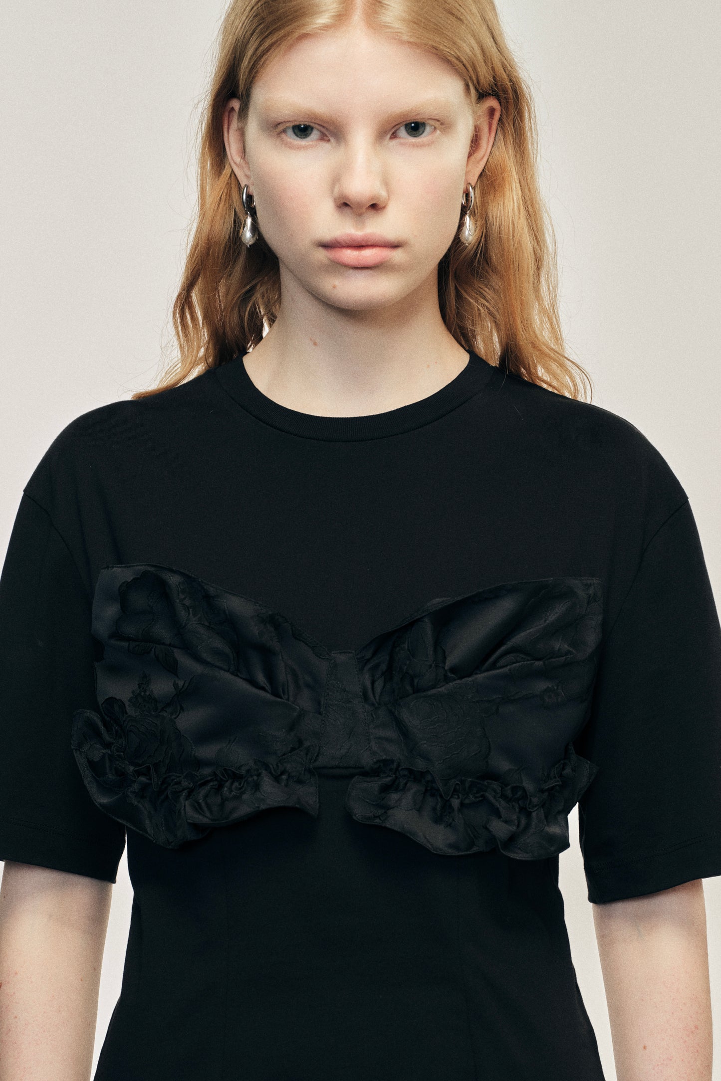 Patchwork Frill Bust Detail T-Shirt
