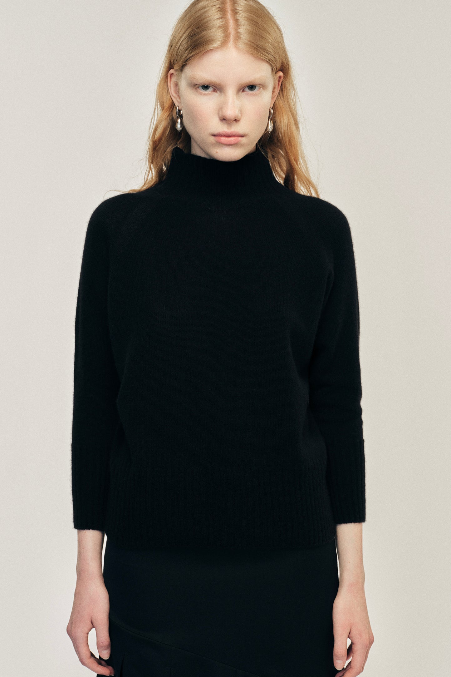 Cashmere Open Back High Neck Jumper