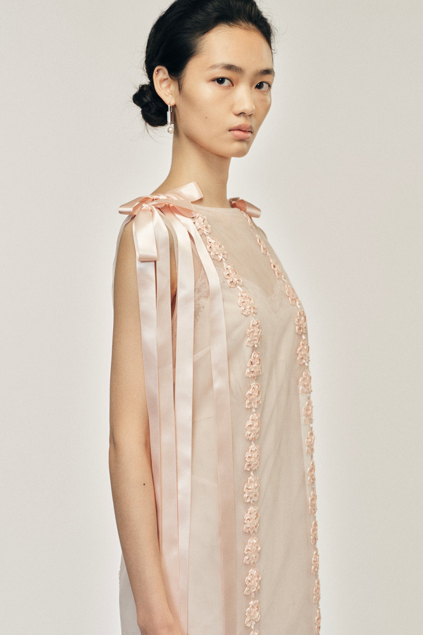 Ribbon Daisy Chain Multi Slit Dress