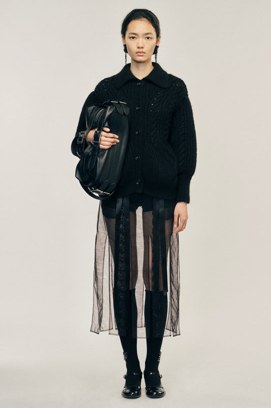 Sculpted Chunky Knit Cardigan