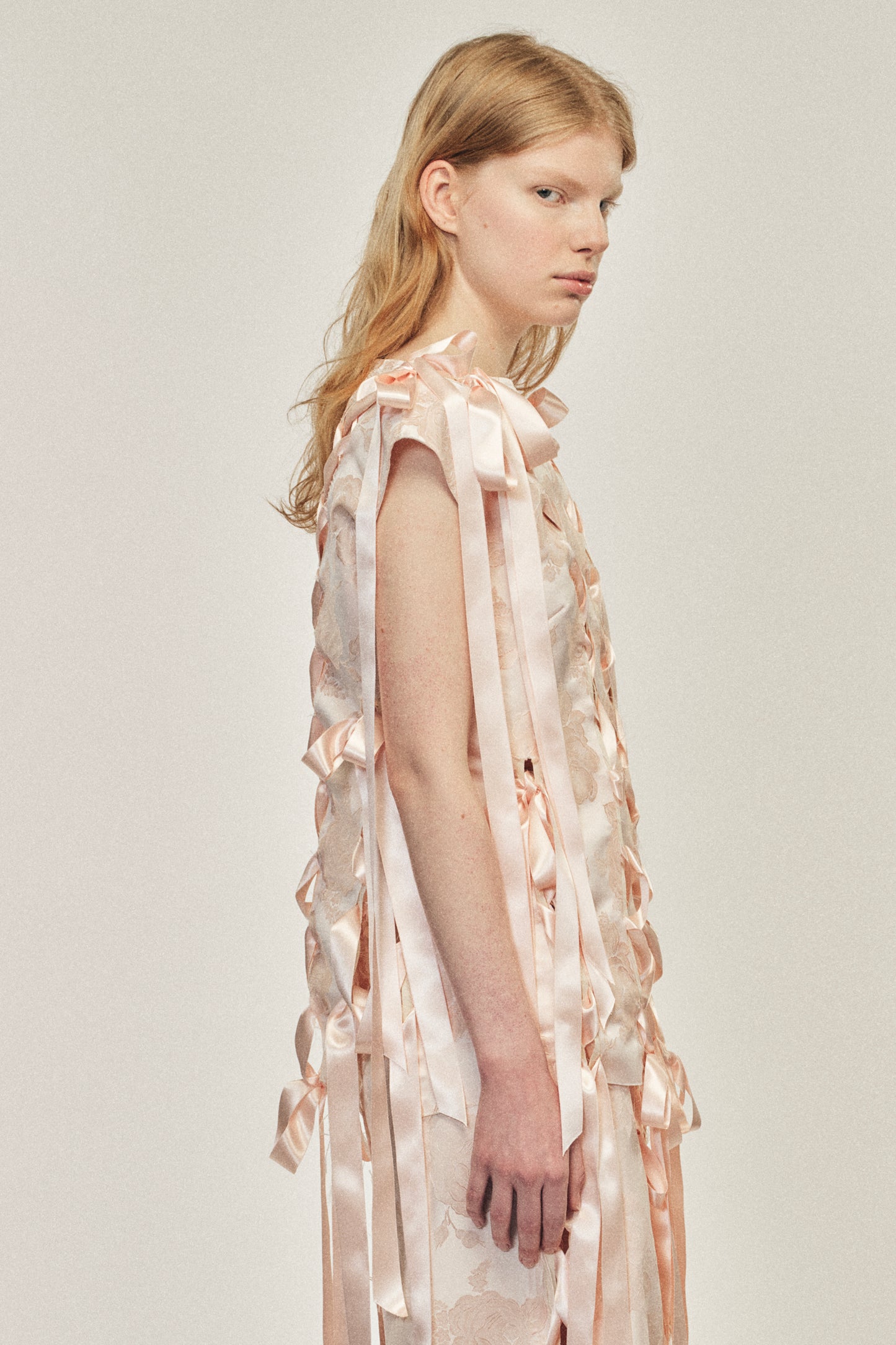 Unraveling Ribbon Brocade Top