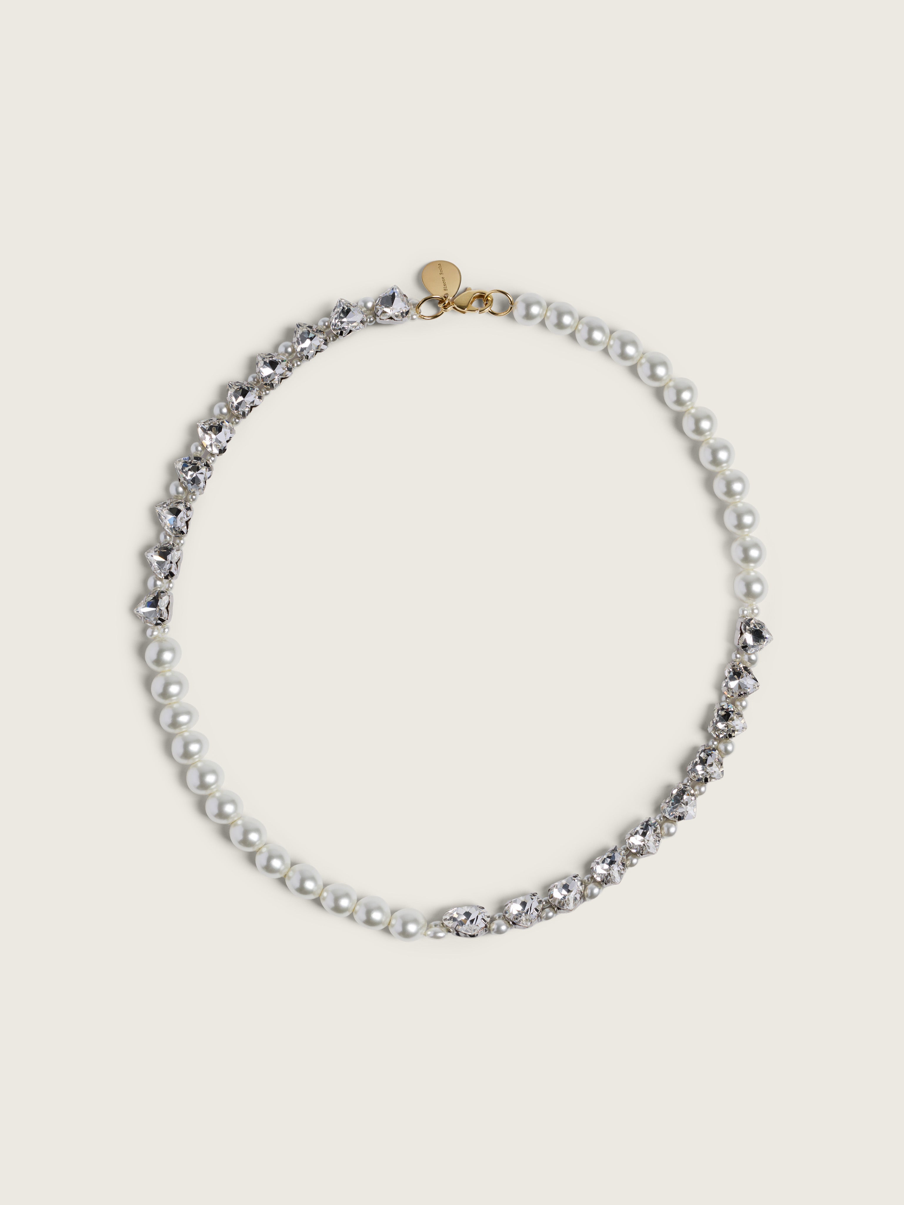 Quartet Pearl & Crystal Heart Necklace – Simone Rocha US
