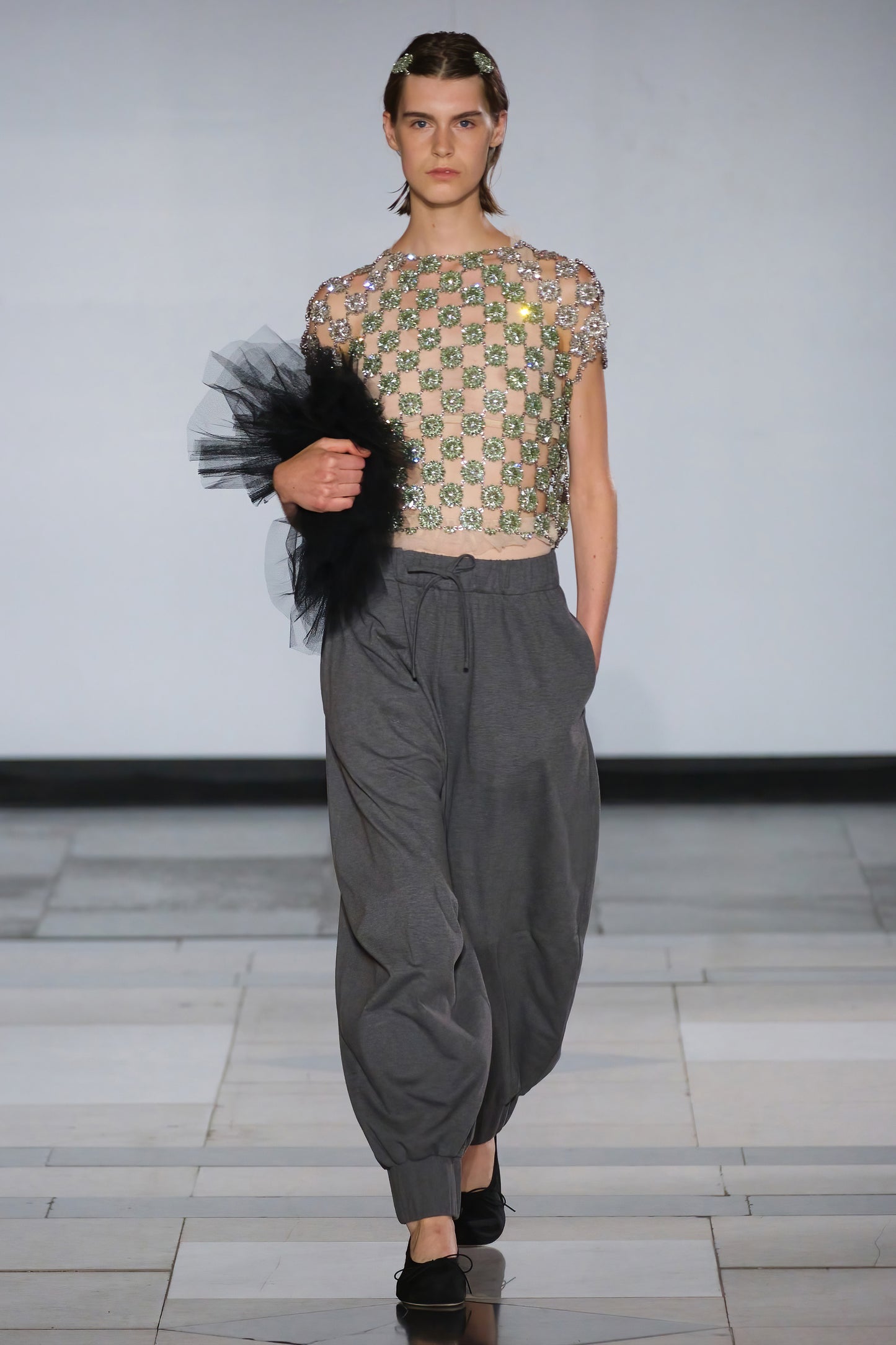 Exposed Frilly Brief Joggers