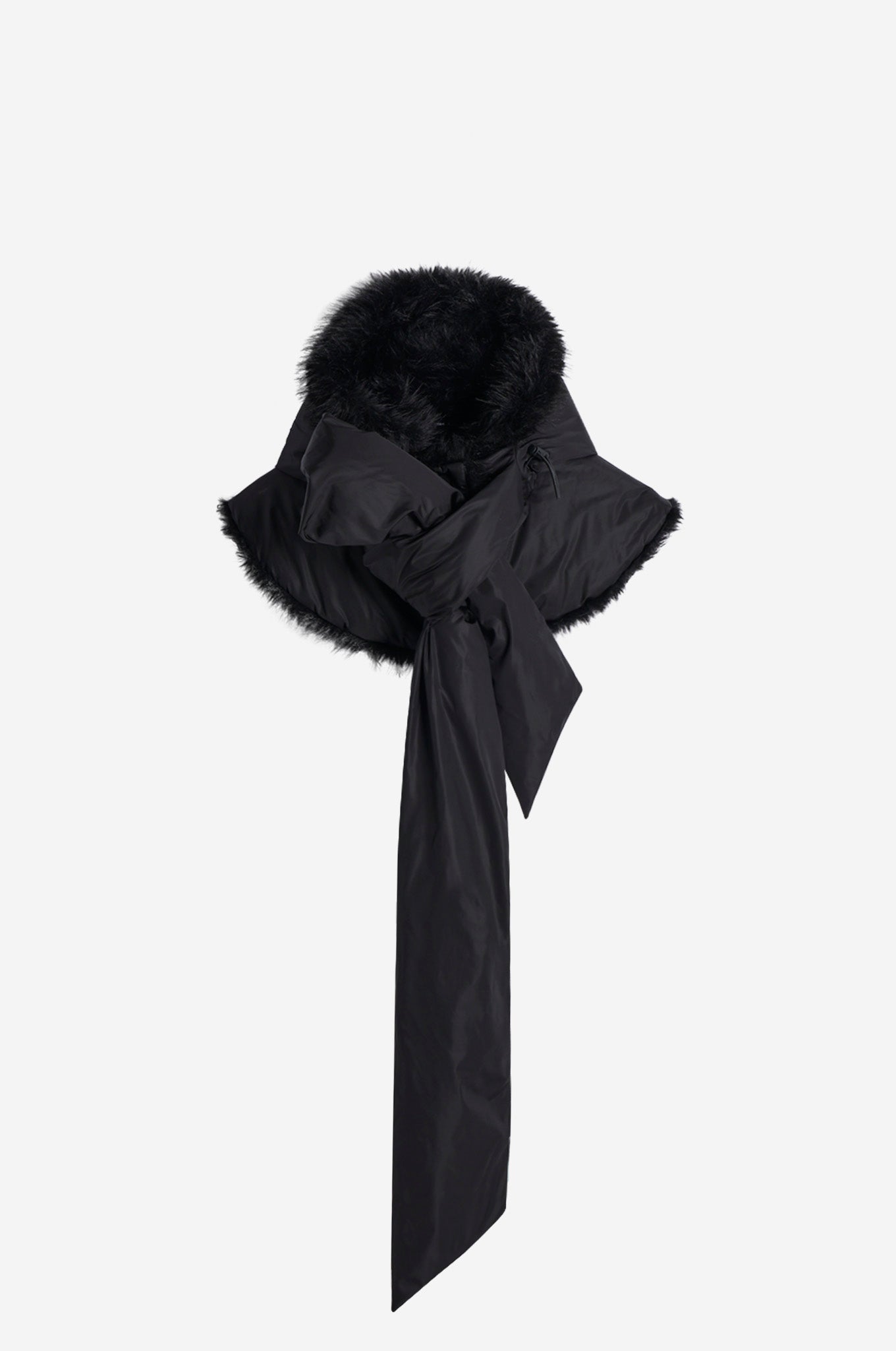 Bow Padded Furry Hood