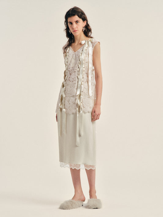 Unraveling Ribbon Portrait Top
