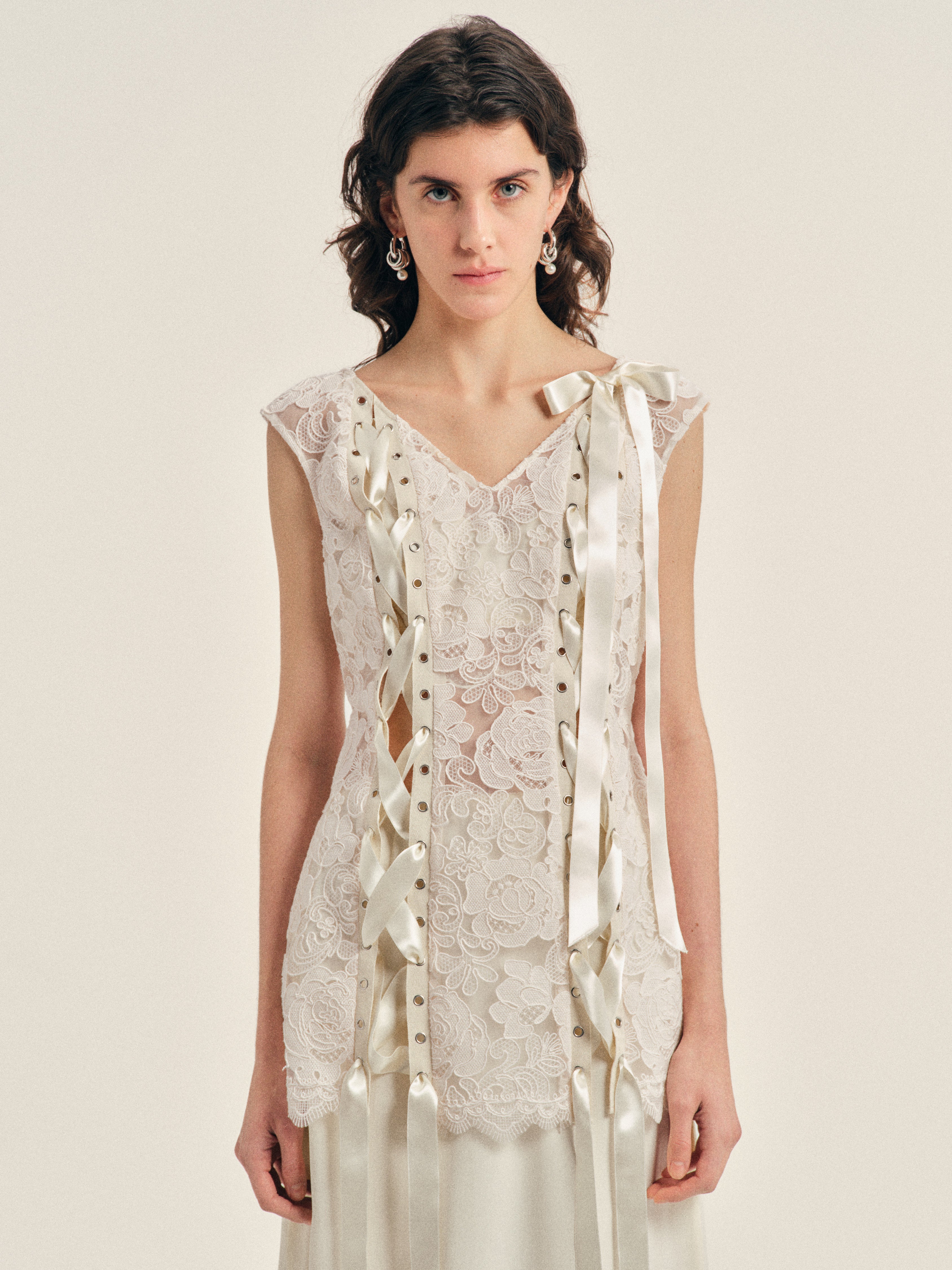 Unraveling Ribbon Portrait Top – Simone Rocha US