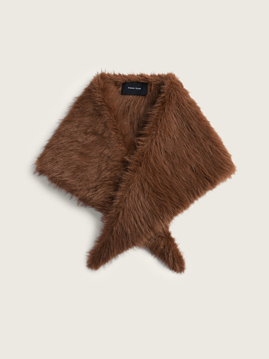 Embellished Faux Fur Neckerchief