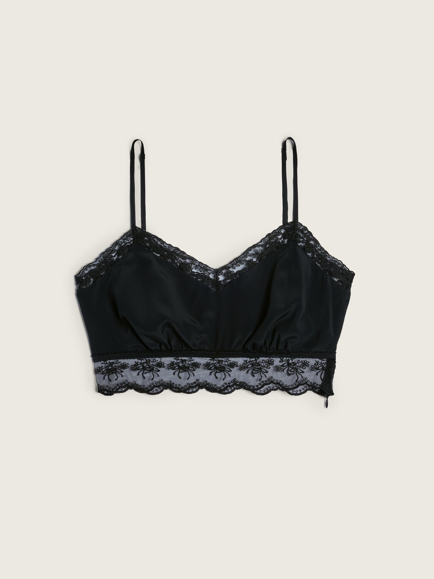 Lace Trim Negligee Bralette