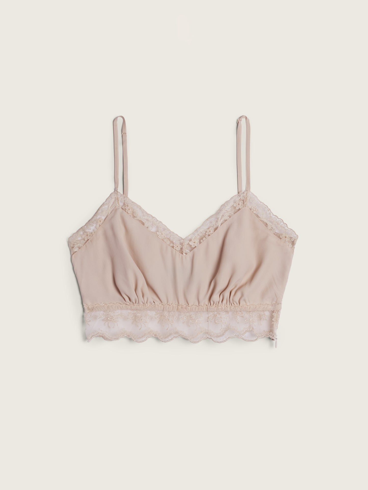 Lace Trim Negligee Bralette