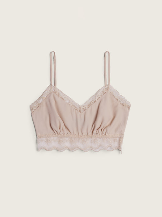 Lace Trim Negligee Bralette
