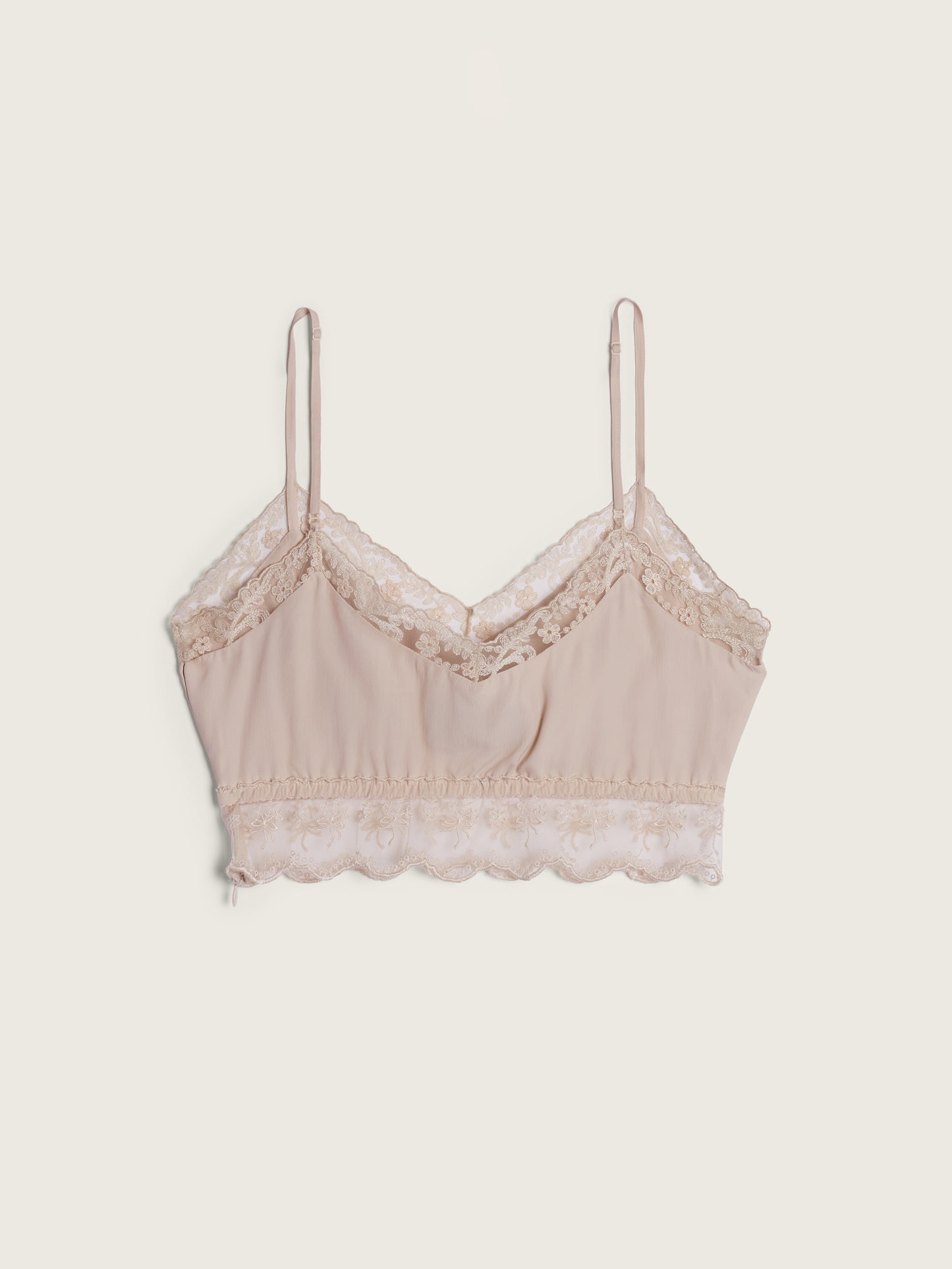 Lace Trim Negligee Bralette