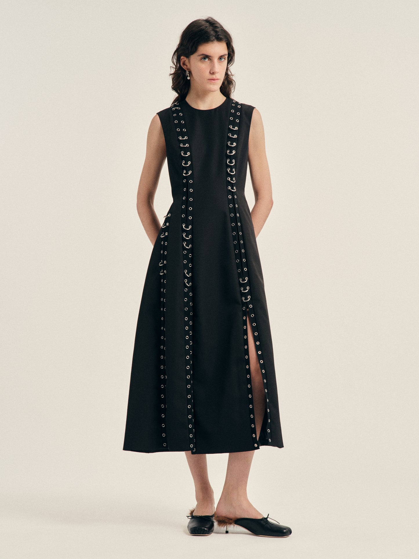 Grommet Ring Sculpt Ripple Dress