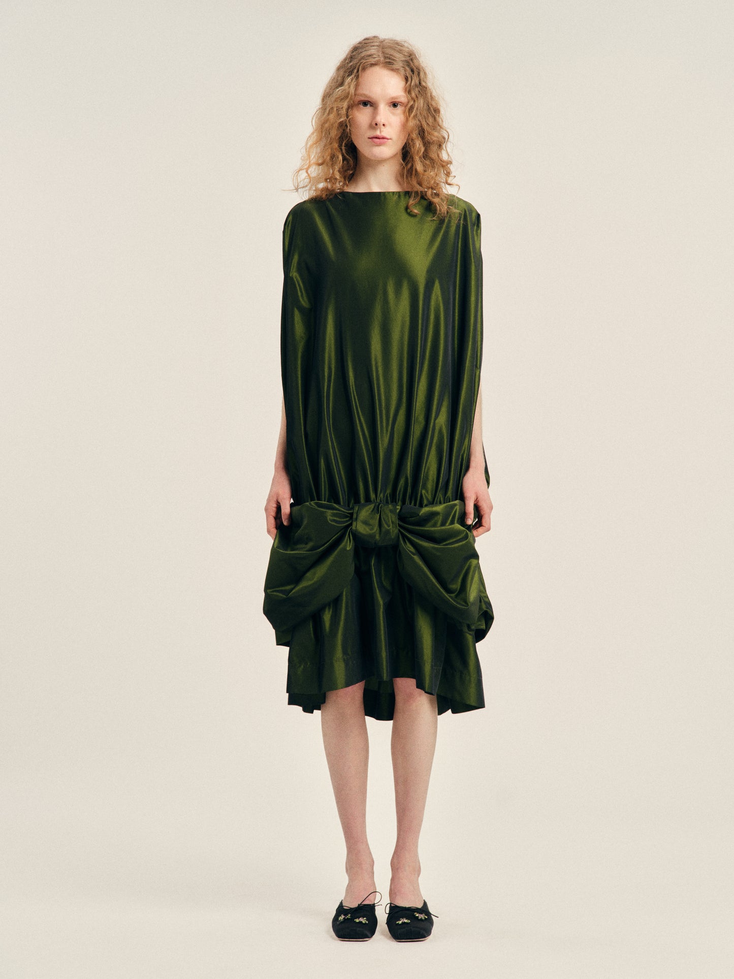 Bow Hem Egg Dress