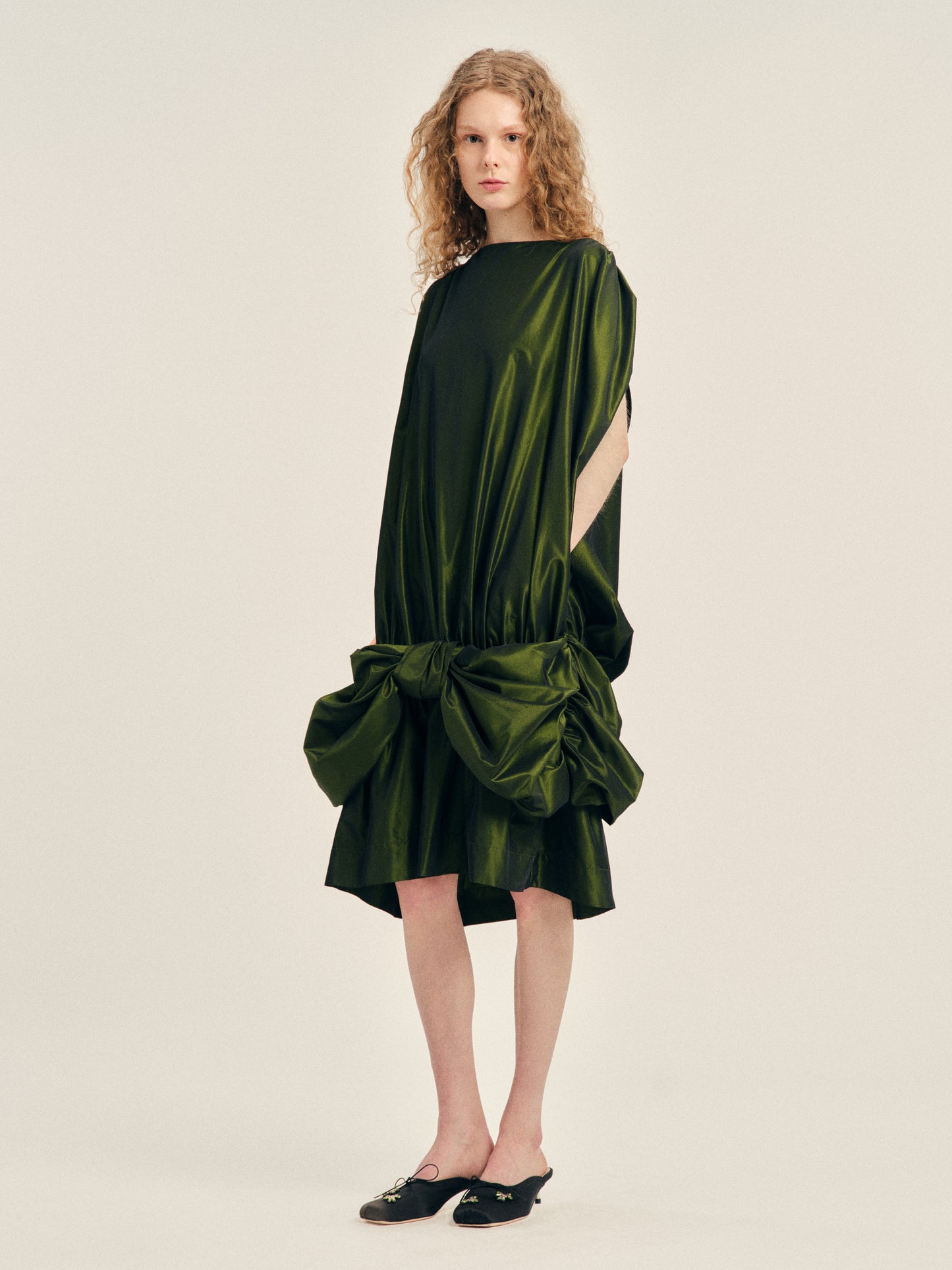 Bow Hem Egg Dress