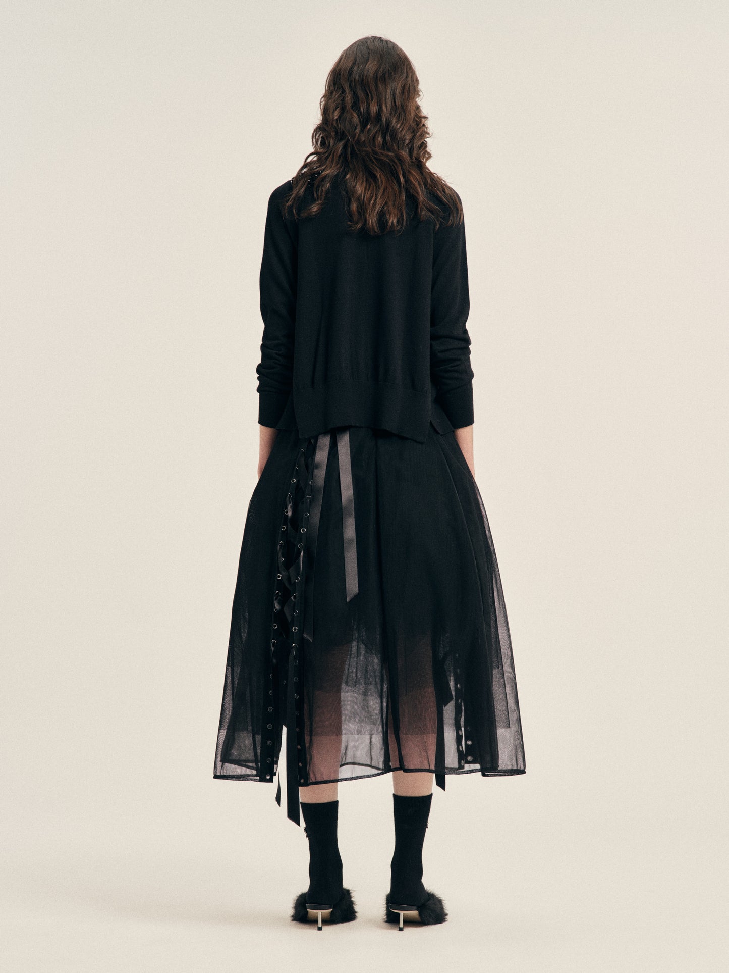 Unraveling Ribbon Sculpt Skirt