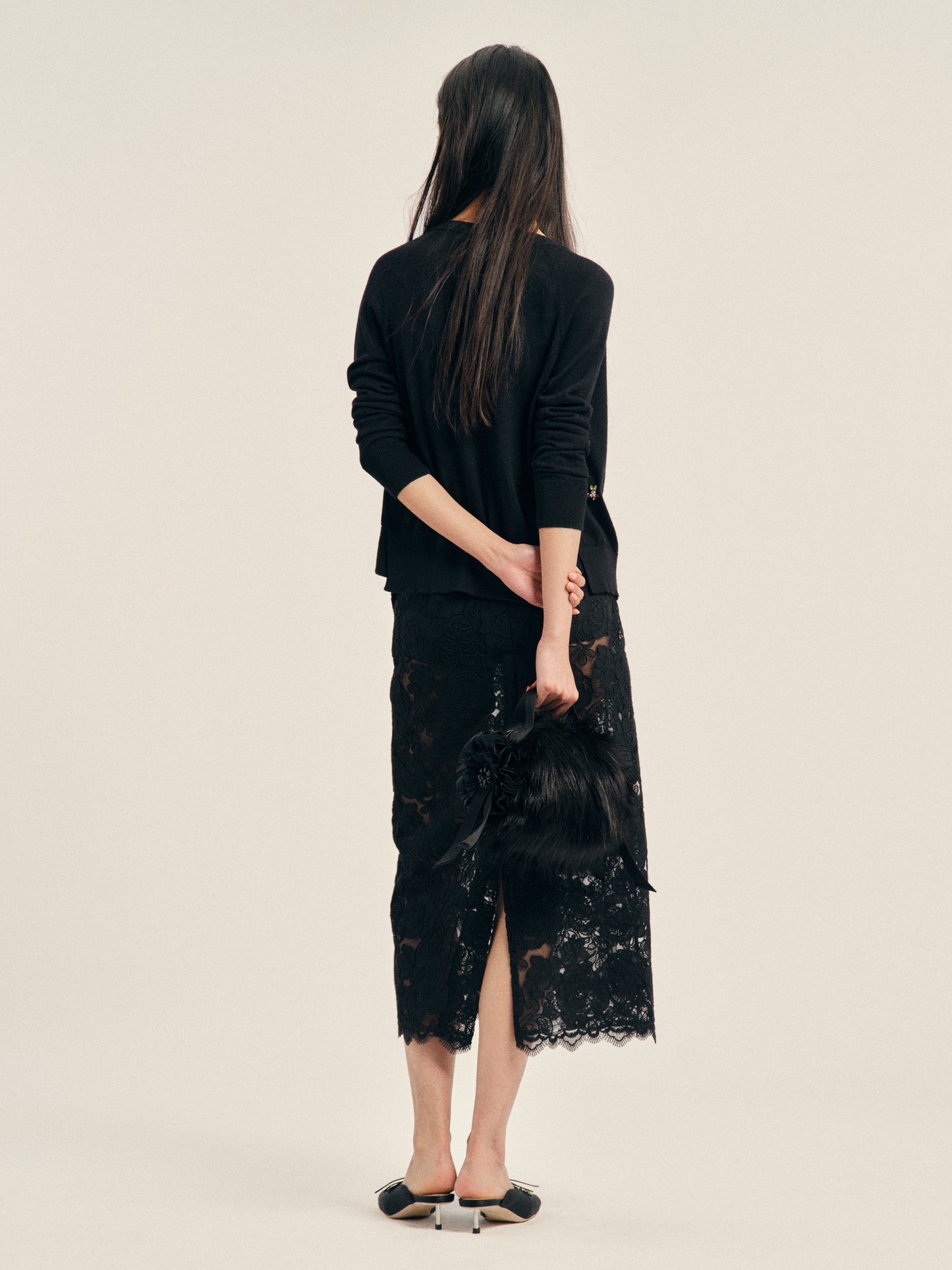 Peeling Waist Column Skirt
