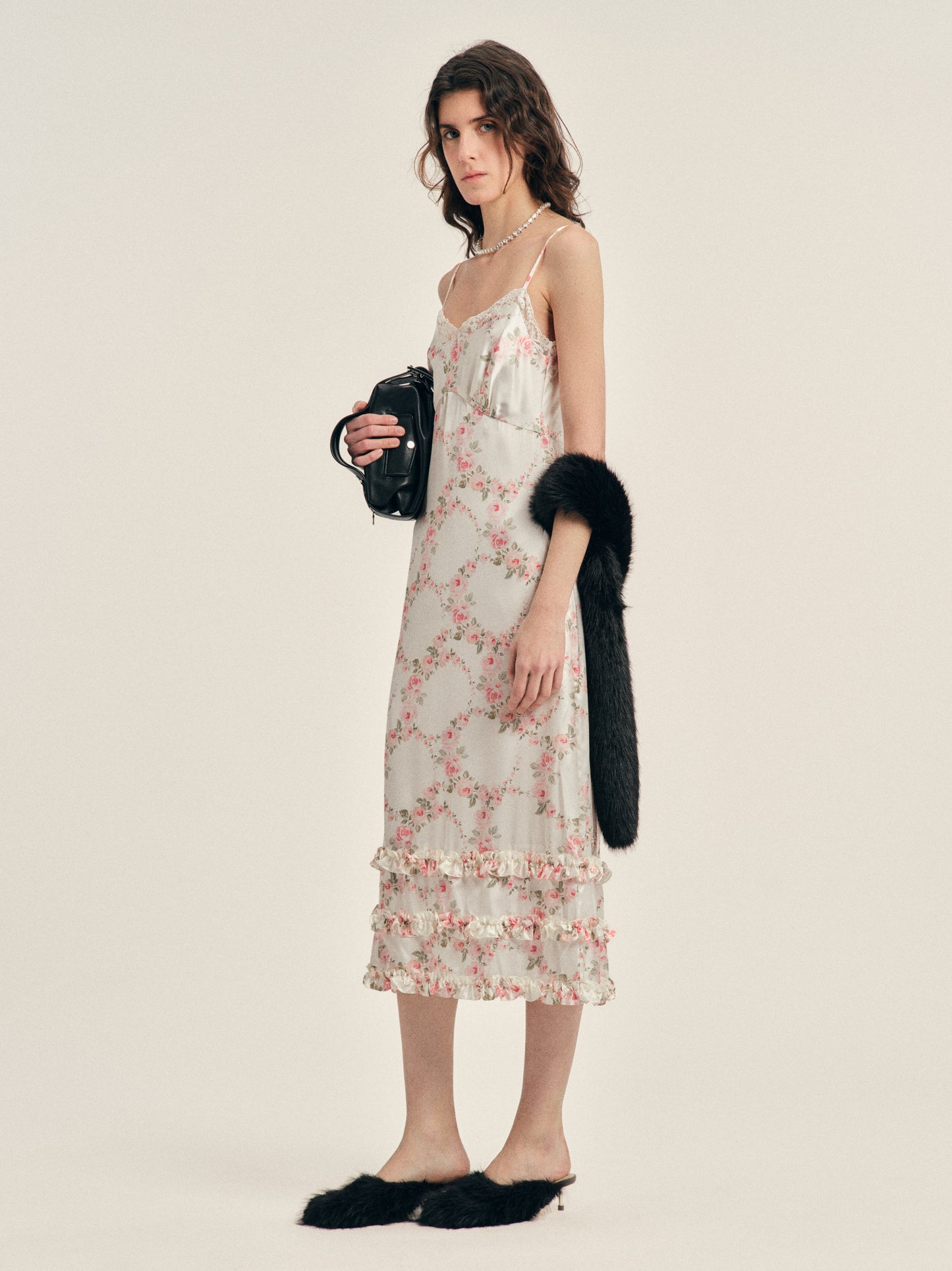 Faux Fur Mule Heel