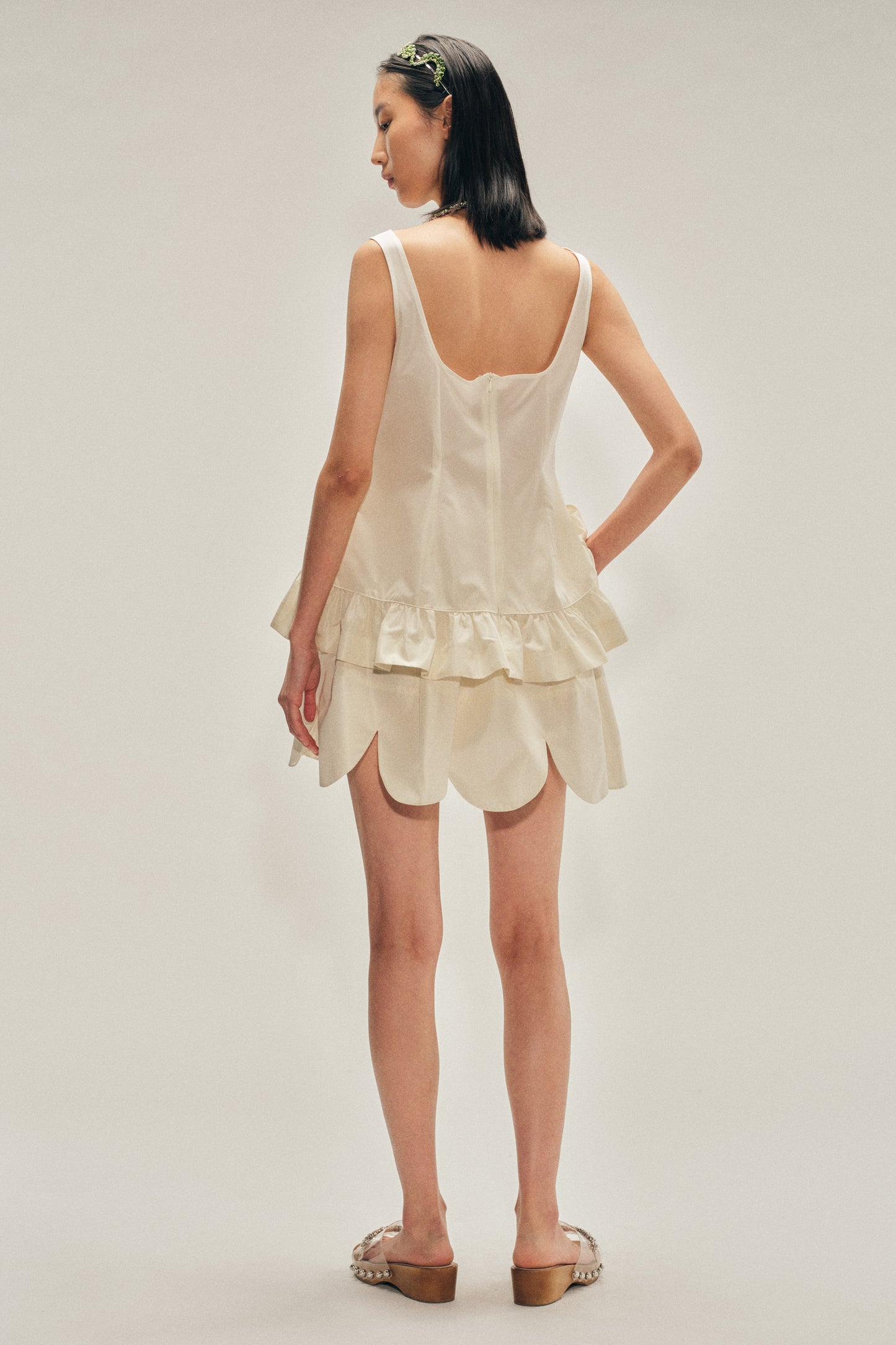 Tilted Neck Peplum Top