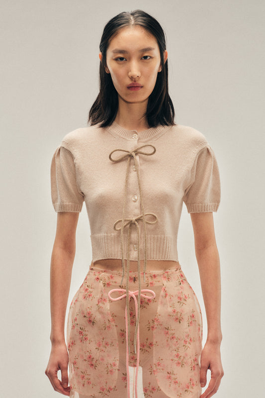 Cropped Cashmere Cardigan