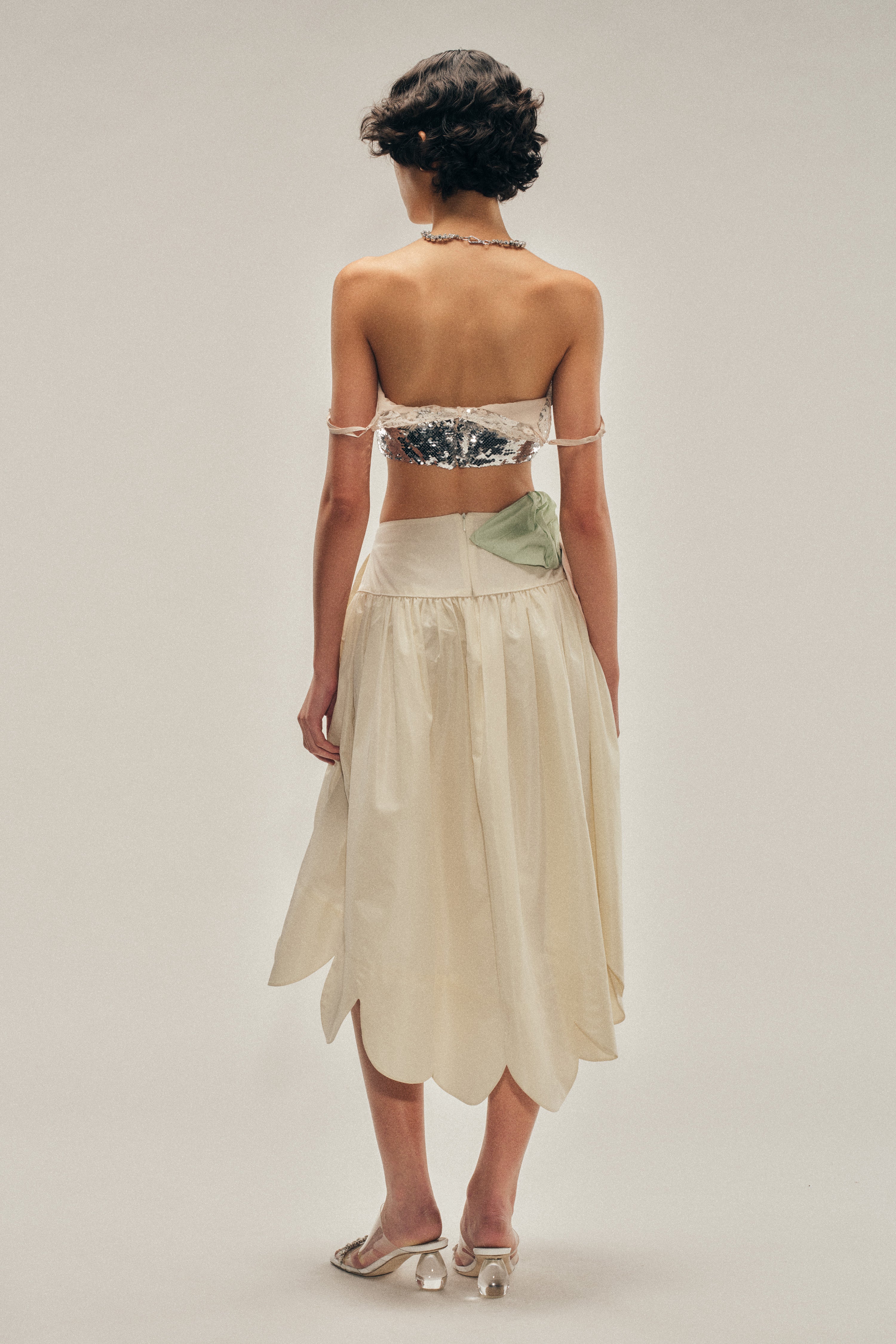 Pressed Rosette Petal Hem Basque Skirt – Simone Rocha US
