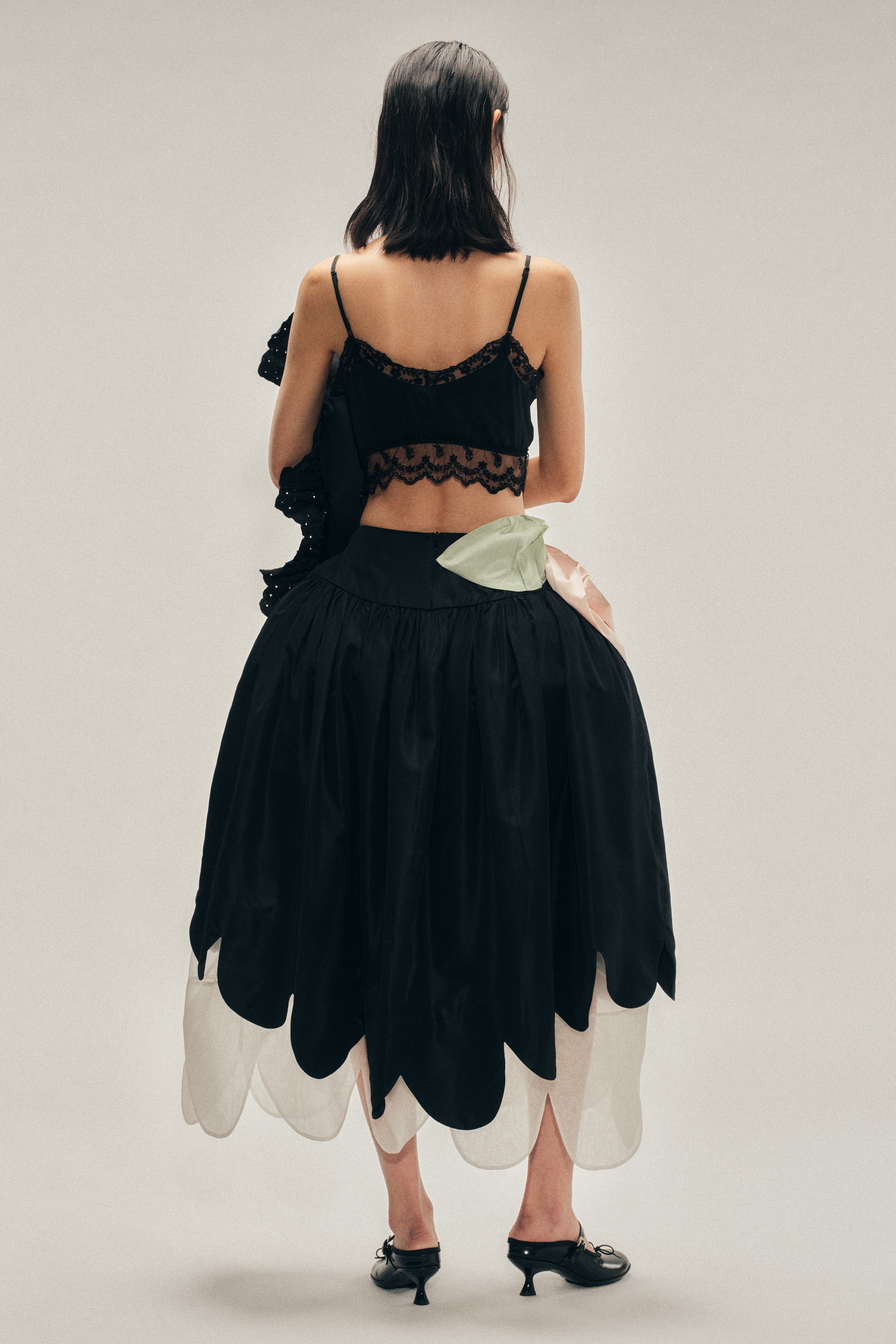 Pressed Rosette Petal Hem Basque Skirt – Simone Rocha US