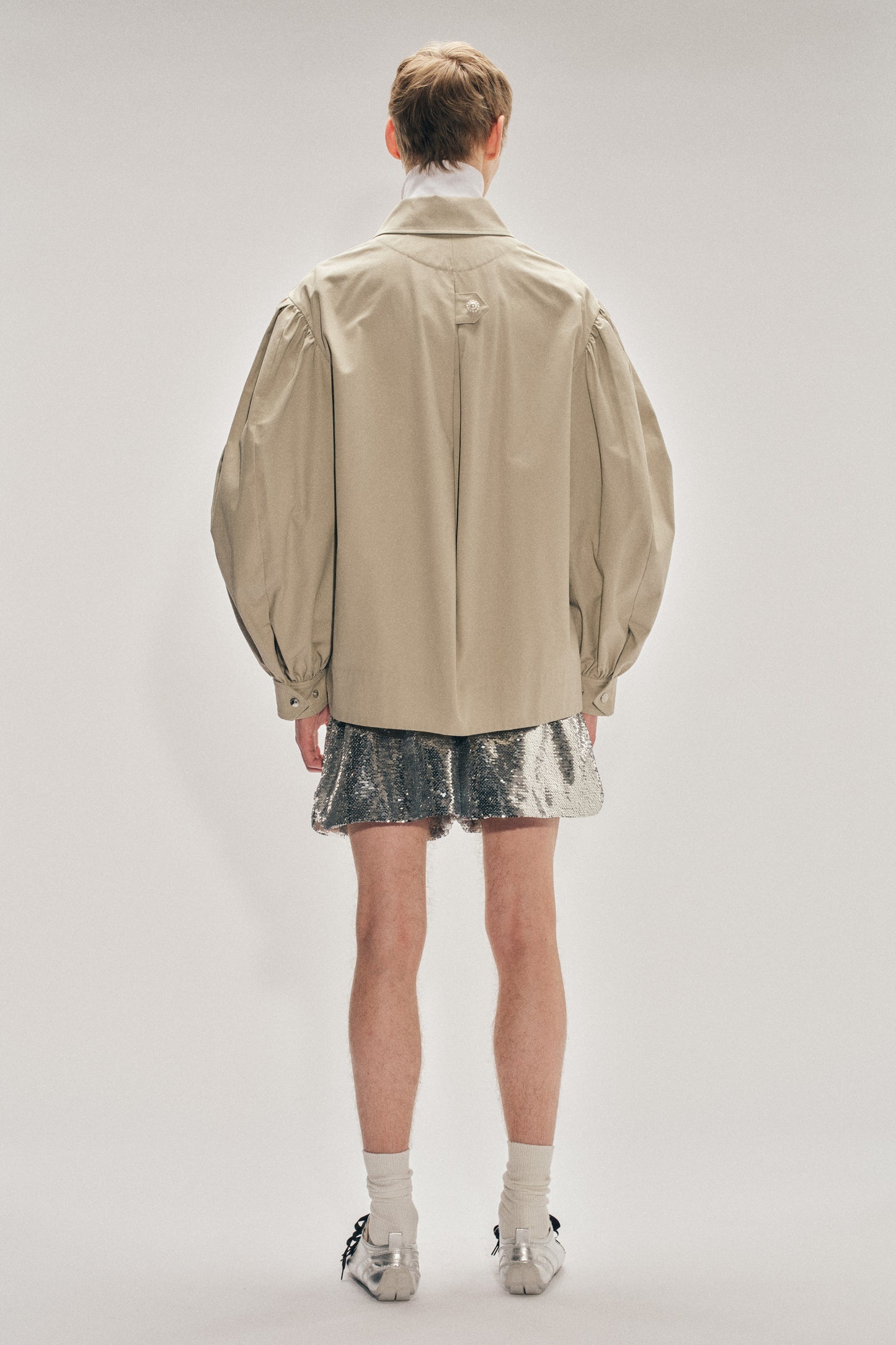 Puff Sleeve Utility Pen Pocket Jacket