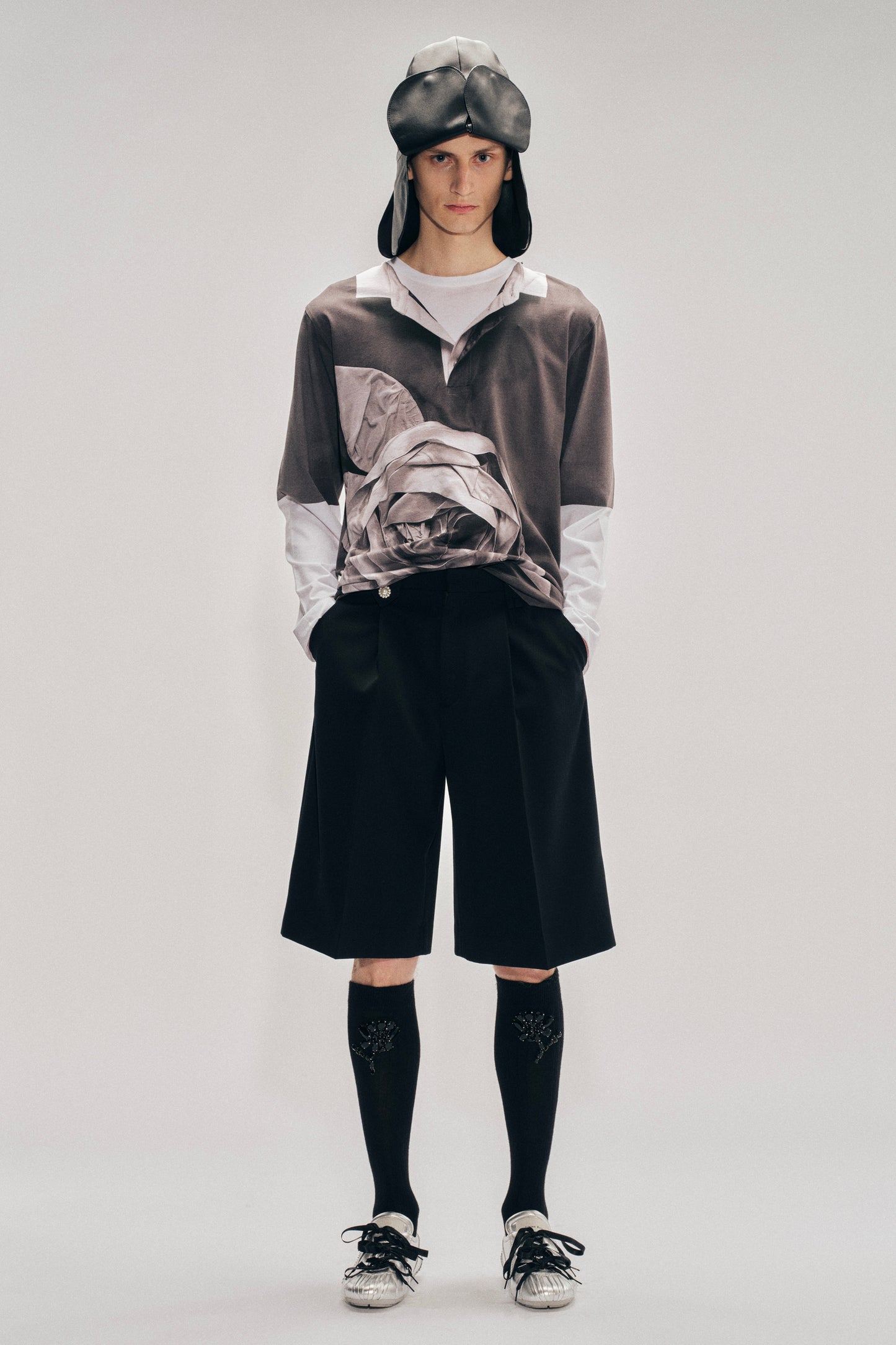 Tailored Wide Leg Belt Loop Tab Shorts