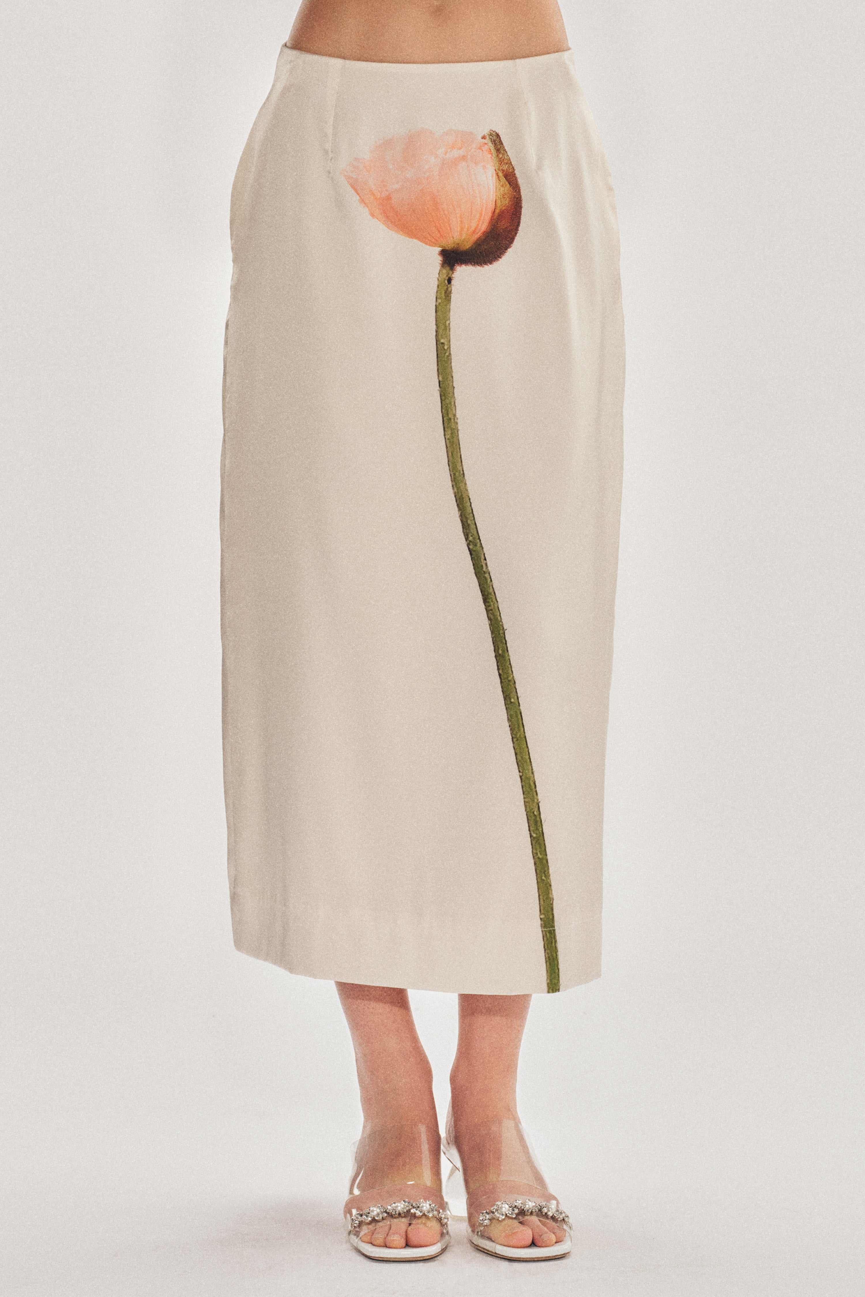 Poppy Motif Pencil Skirt – Simone Rocha US