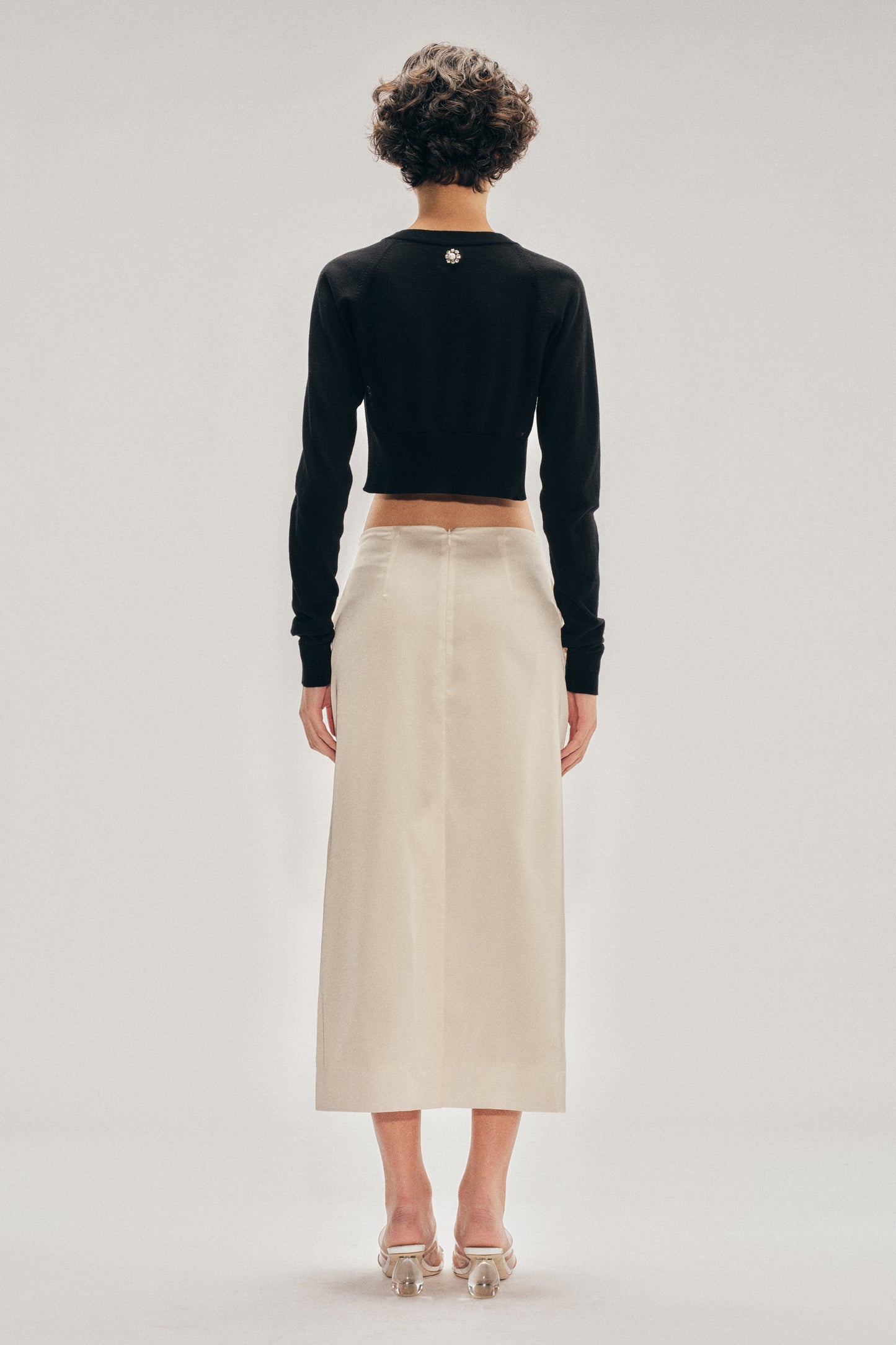 Poppy Motif Pencil Skirt