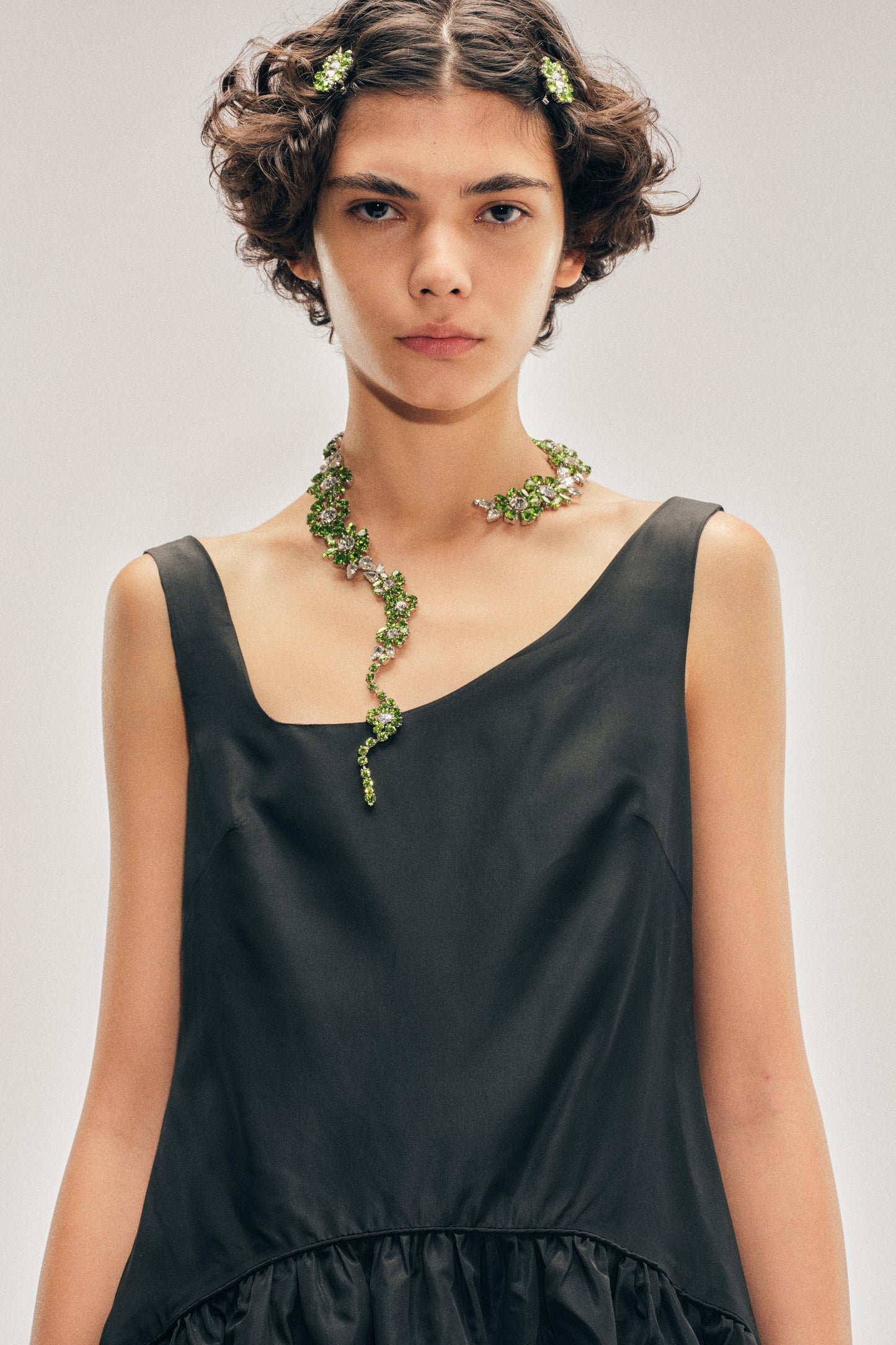 Tilted Neck Peplum Top