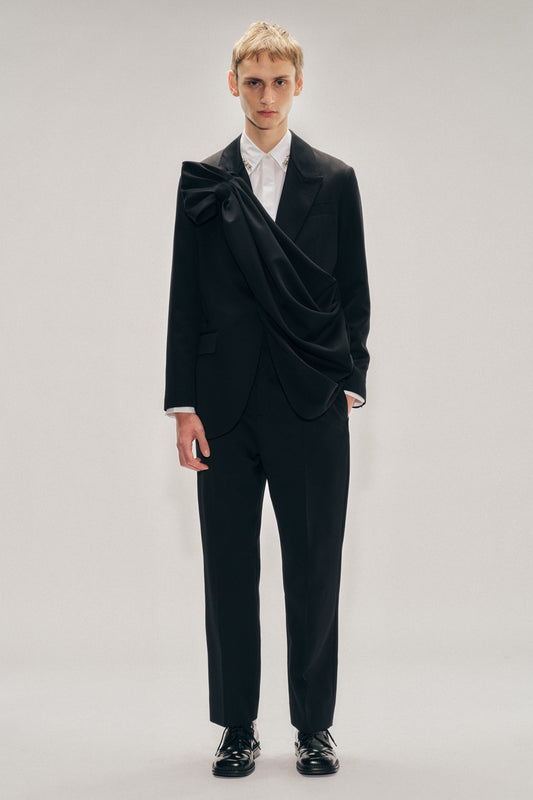 Gathered Flower Sash Jacket